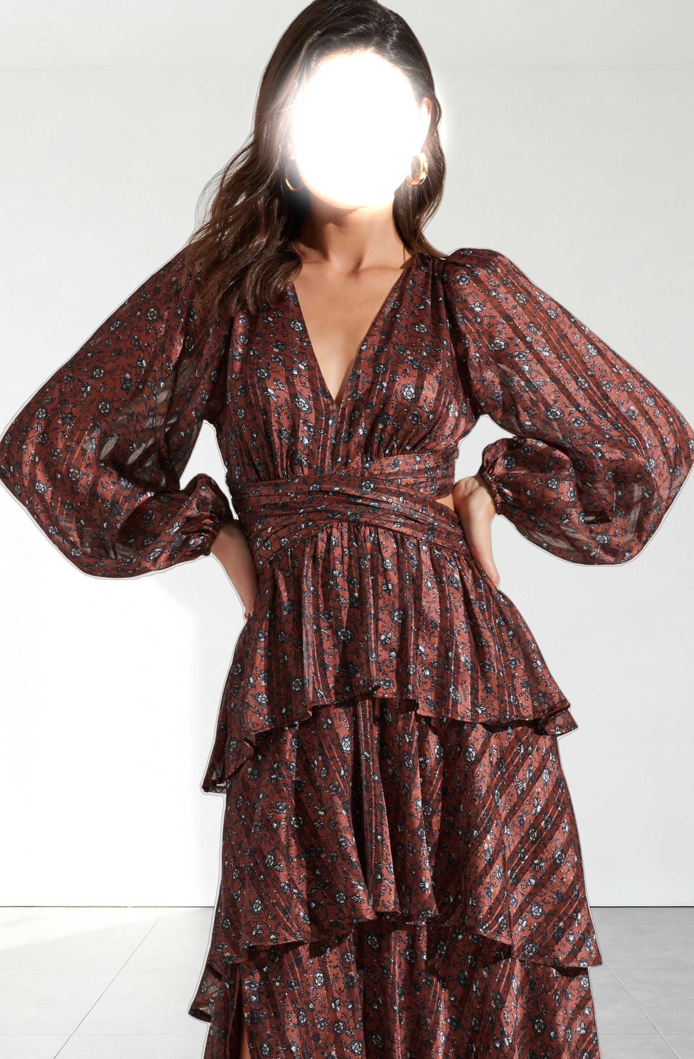 Anora Floral Tiered Maxi Dress