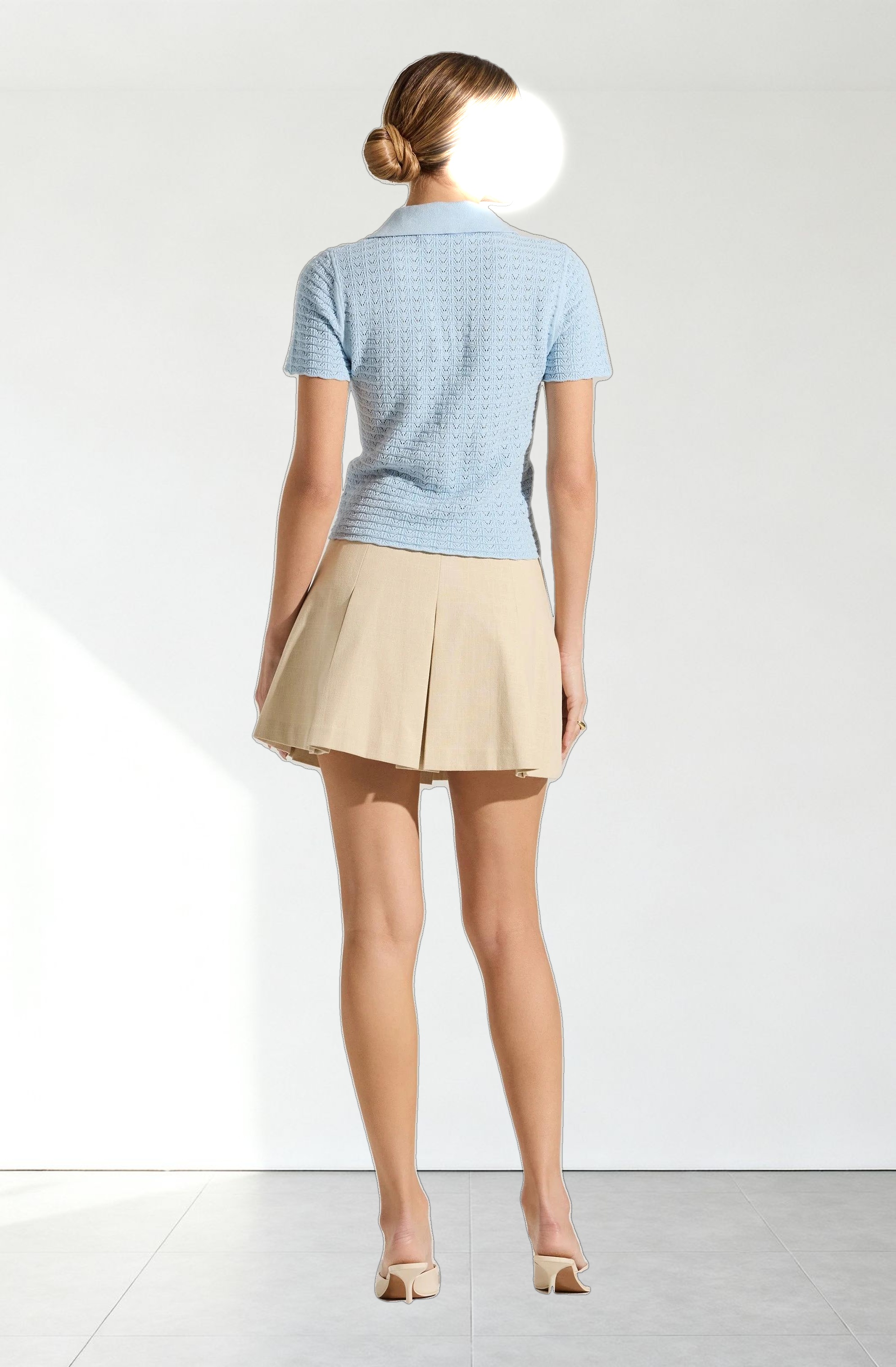 Pearl Polo Pointelle Sweater