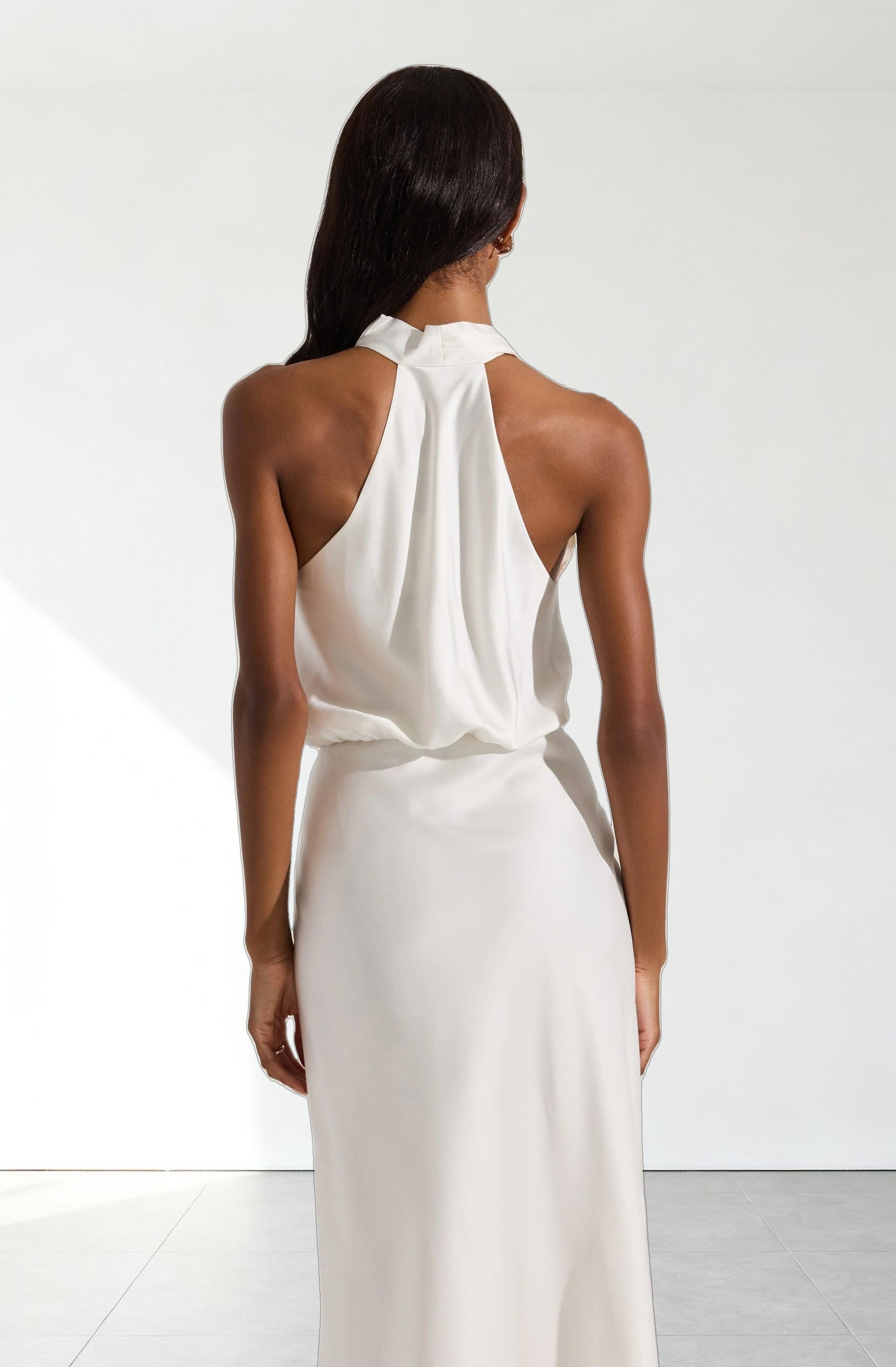 Jelyn Satin Midi Dress