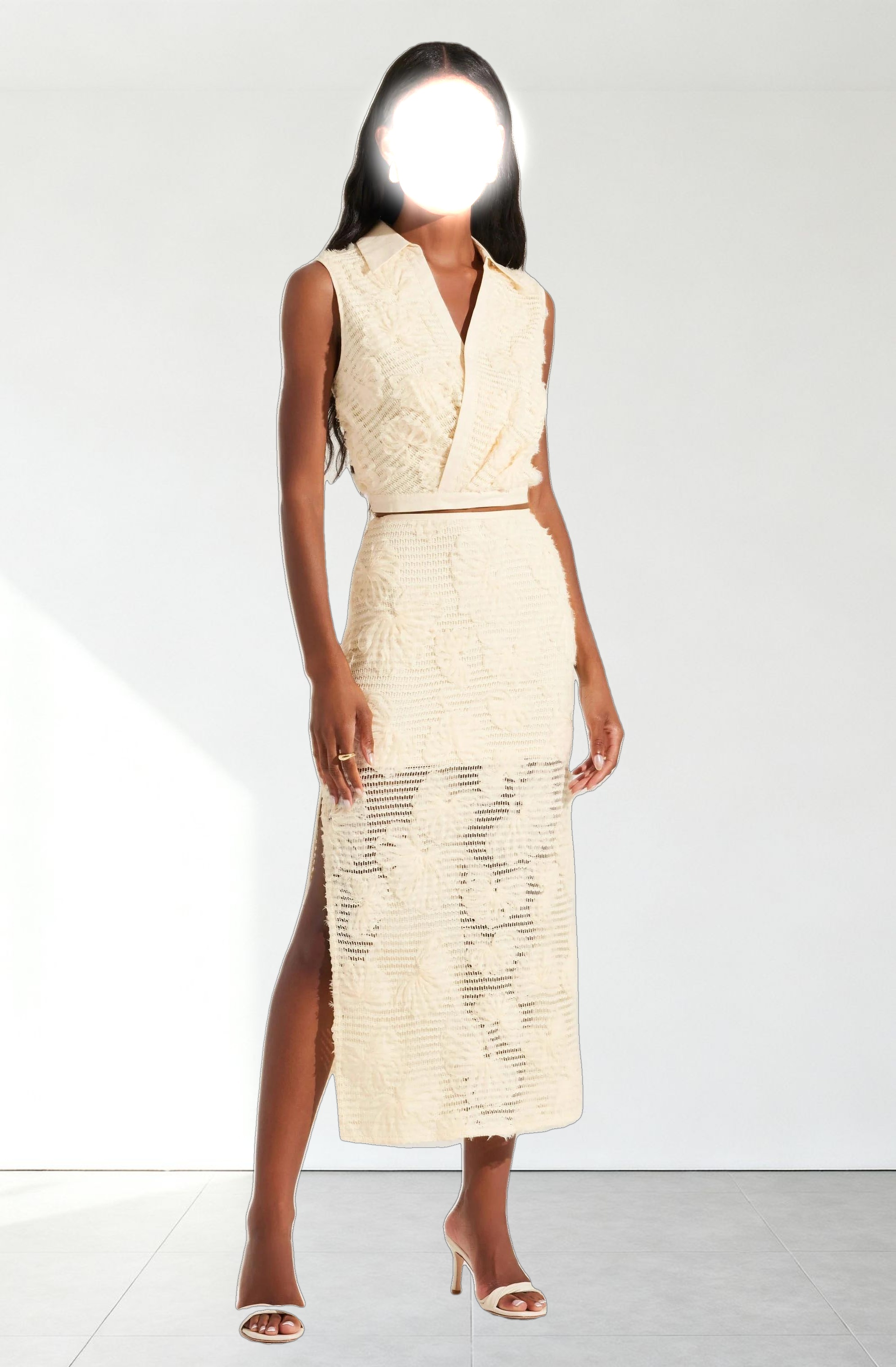 Sol Textured Floral Knit Top