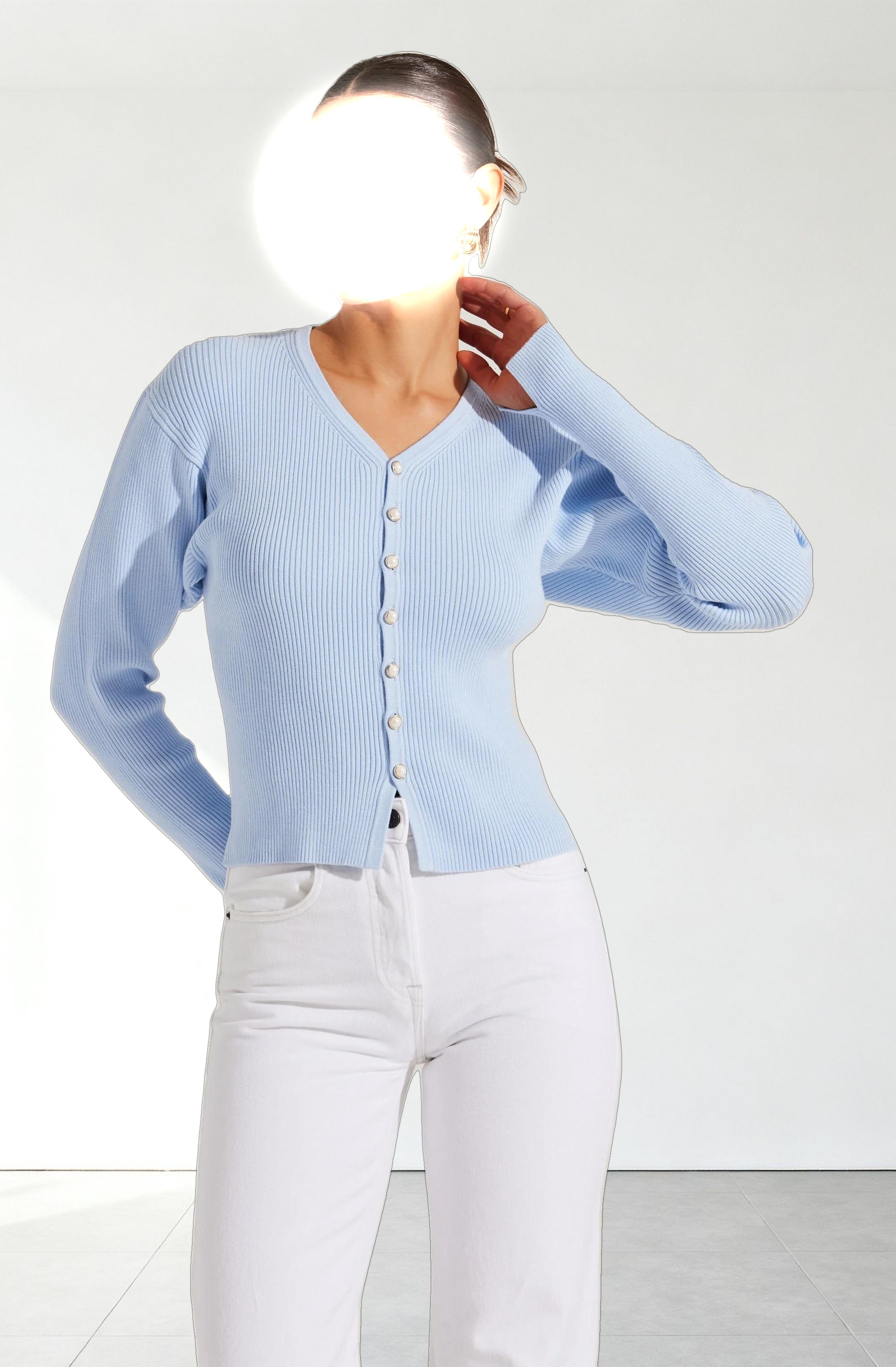 Delynn Ribbed Cardigan Sweater