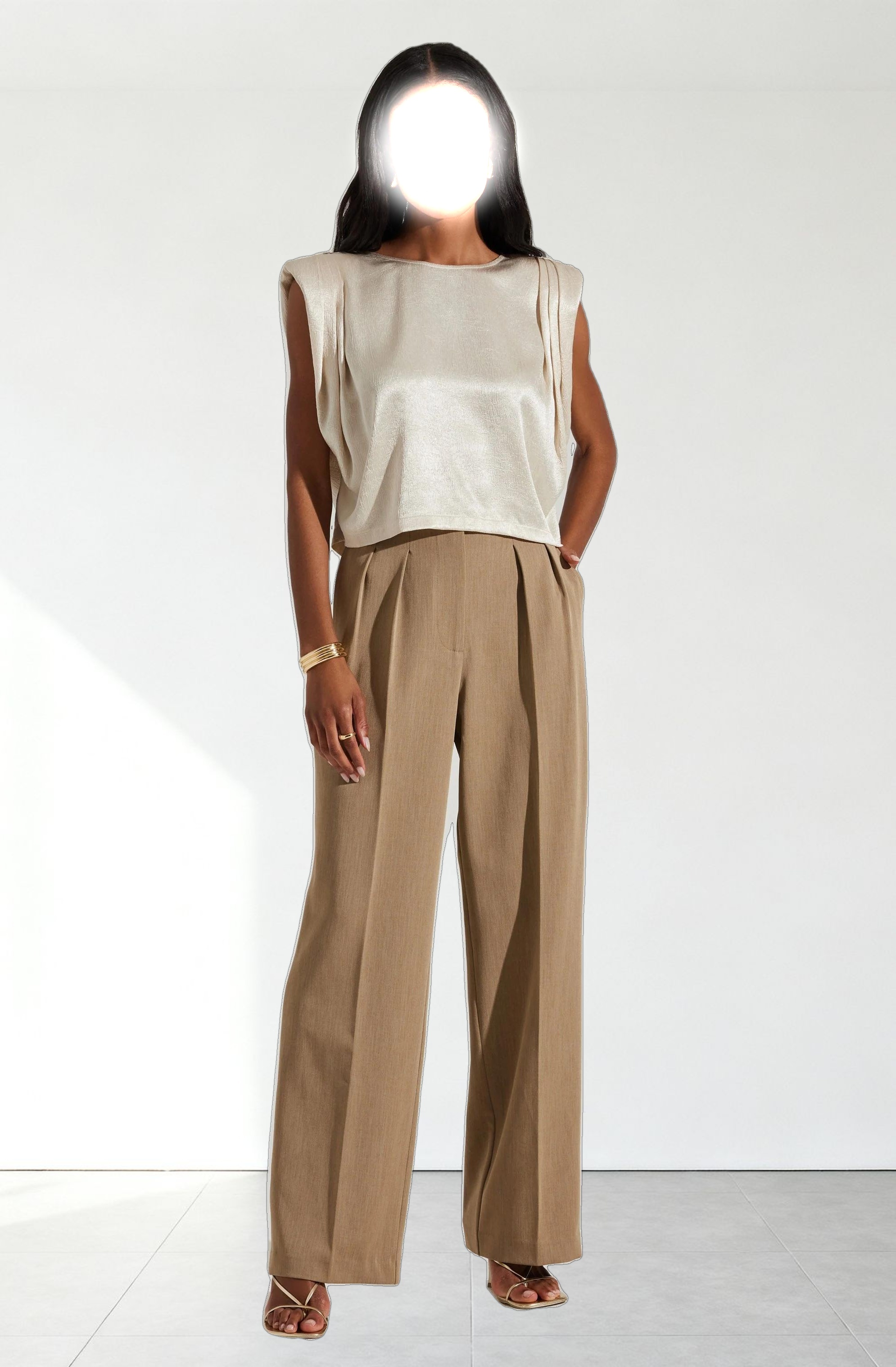 Isola Boxy Shoulder Pad Top