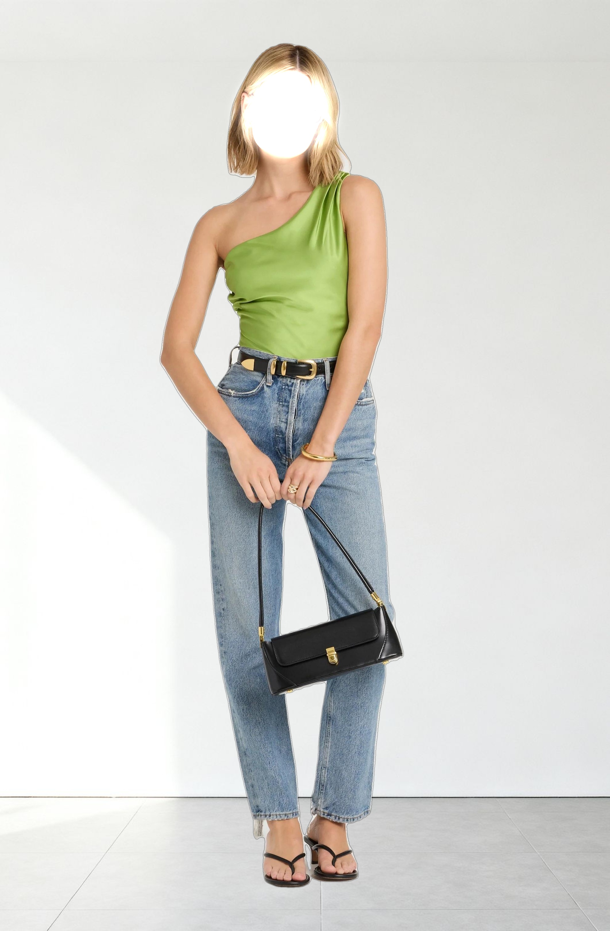 Francis Satin One Shoulder Top