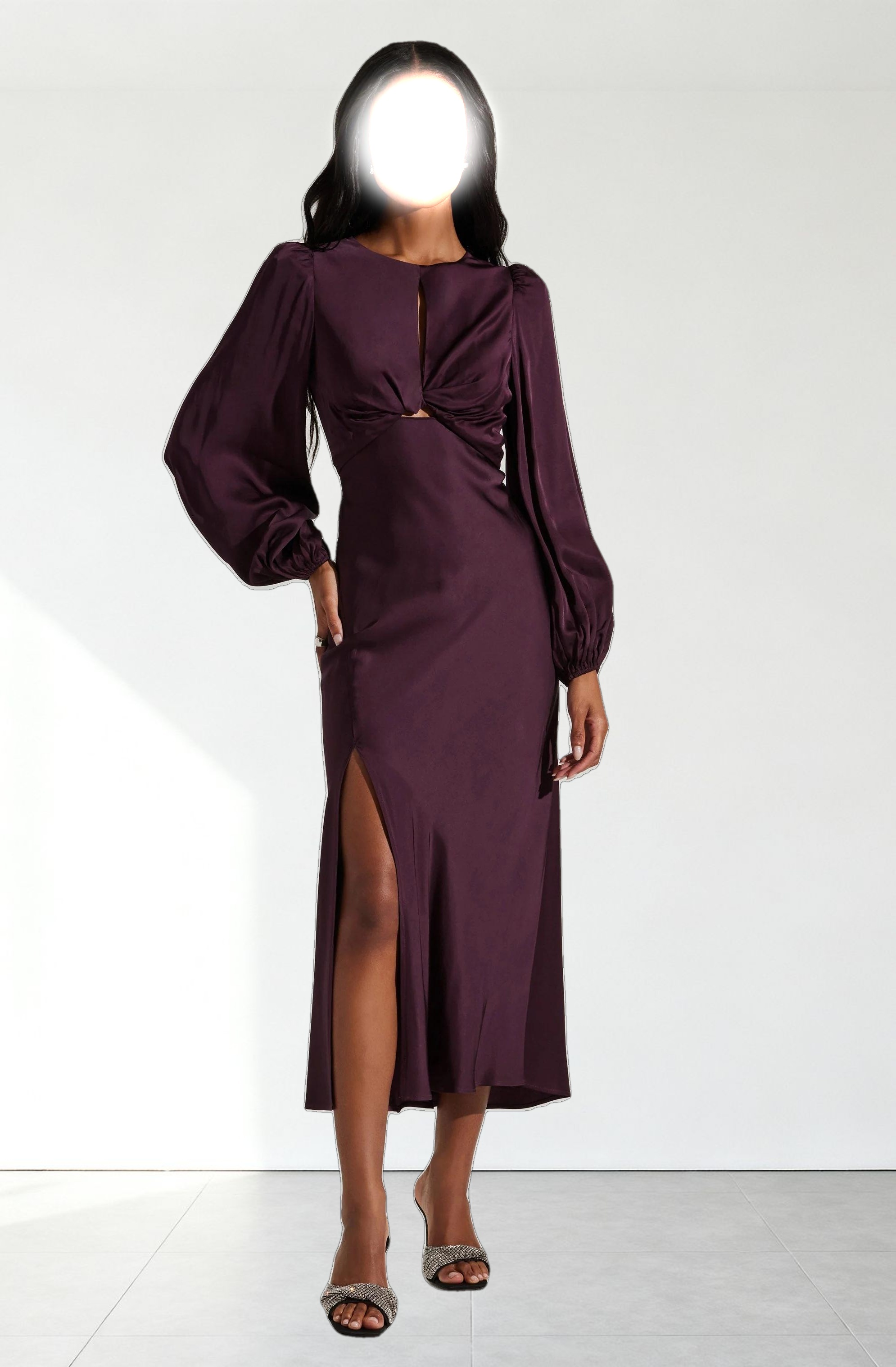 Suzy Satin Cutout Maxi Dress