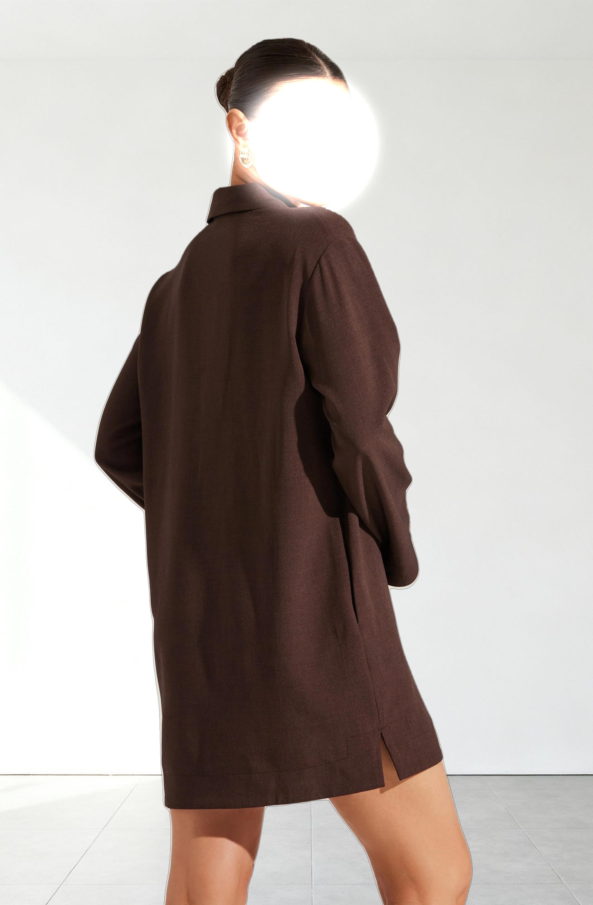 V-Neck Woven Mini Dress