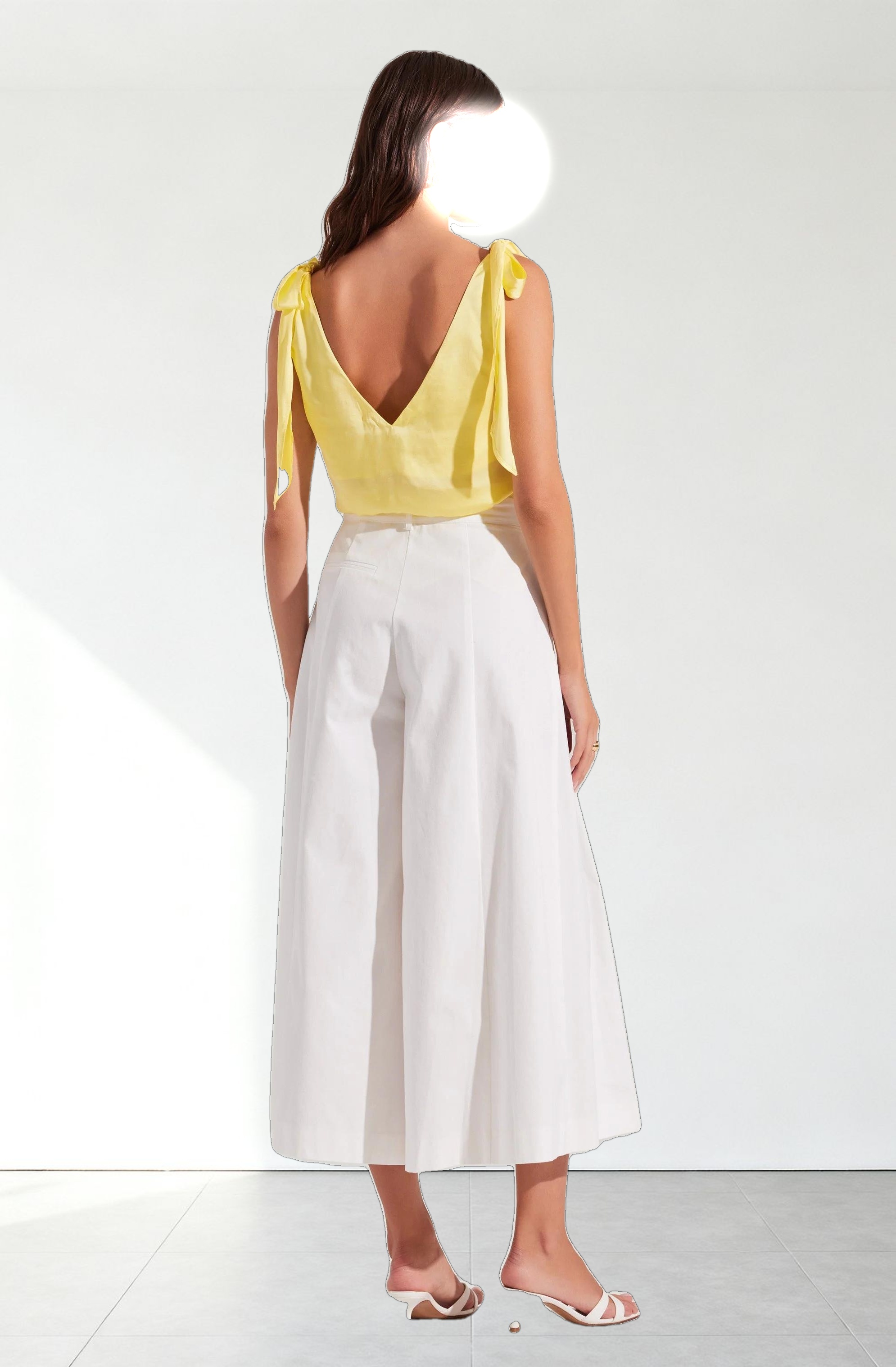 Allexina Satin Cowl Neck Top