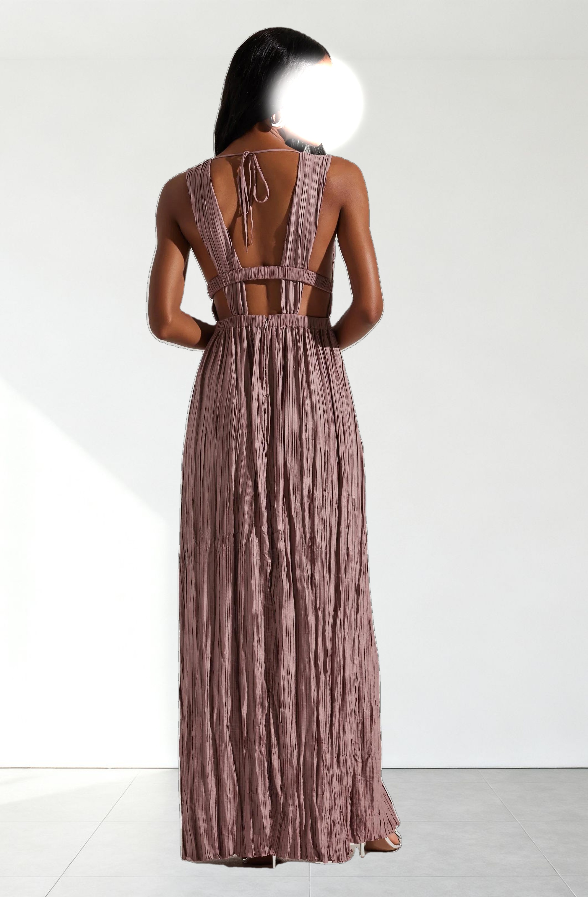 Tesni Pleated Maxi Dress