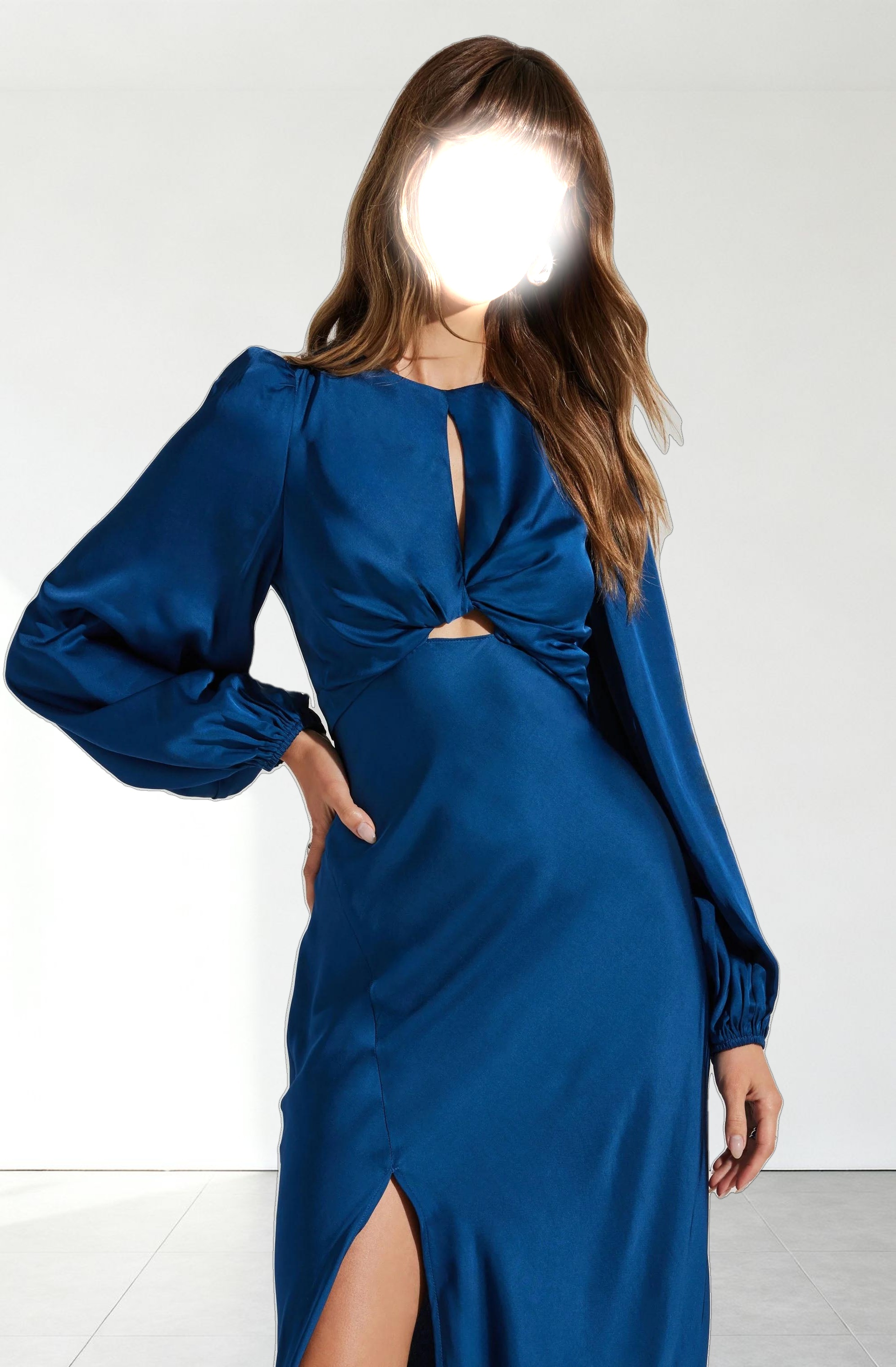 Suzy Satin Cutout Maxi Dress