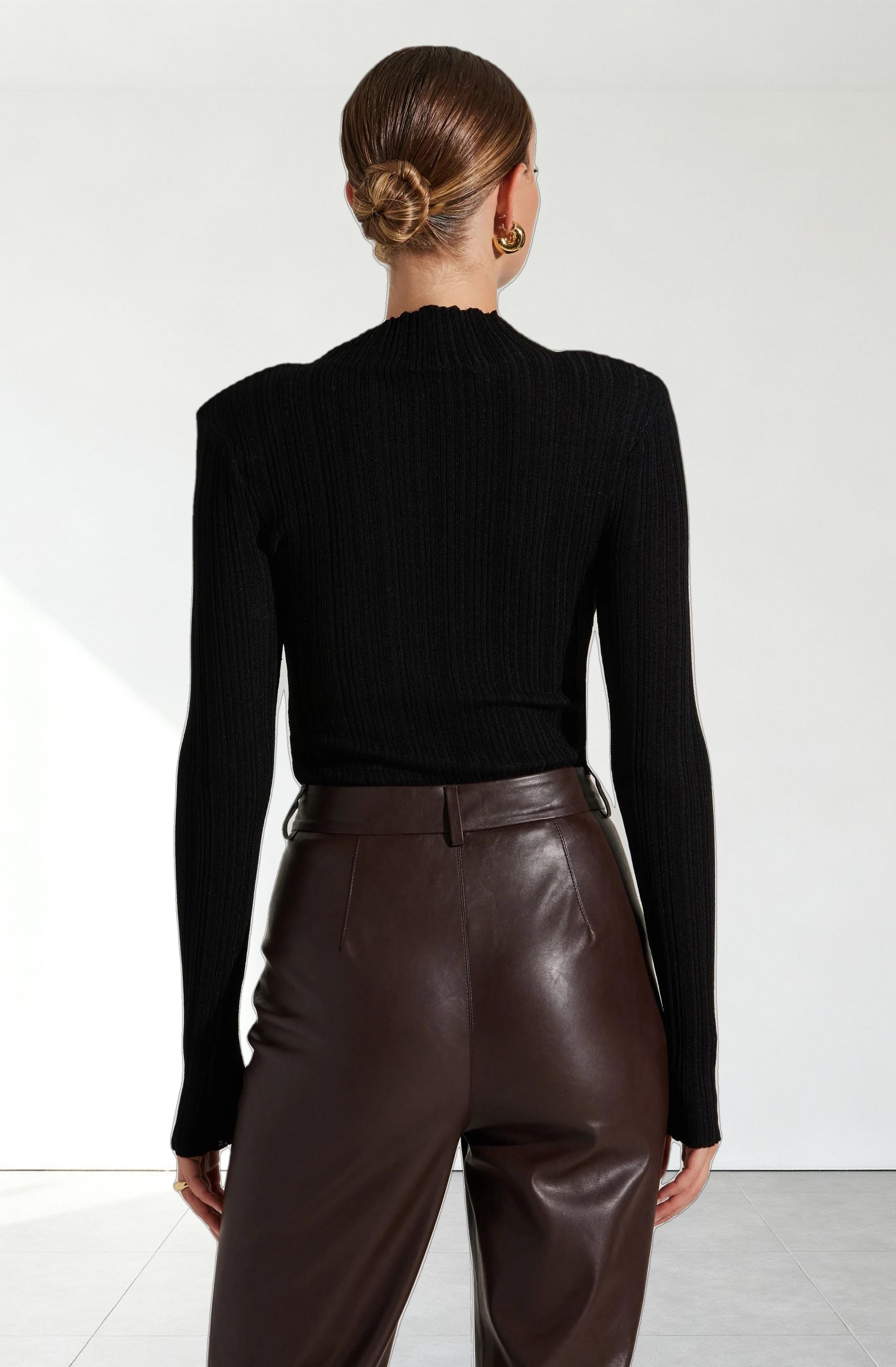 Roslin Ribbed Mock Neck Sweater