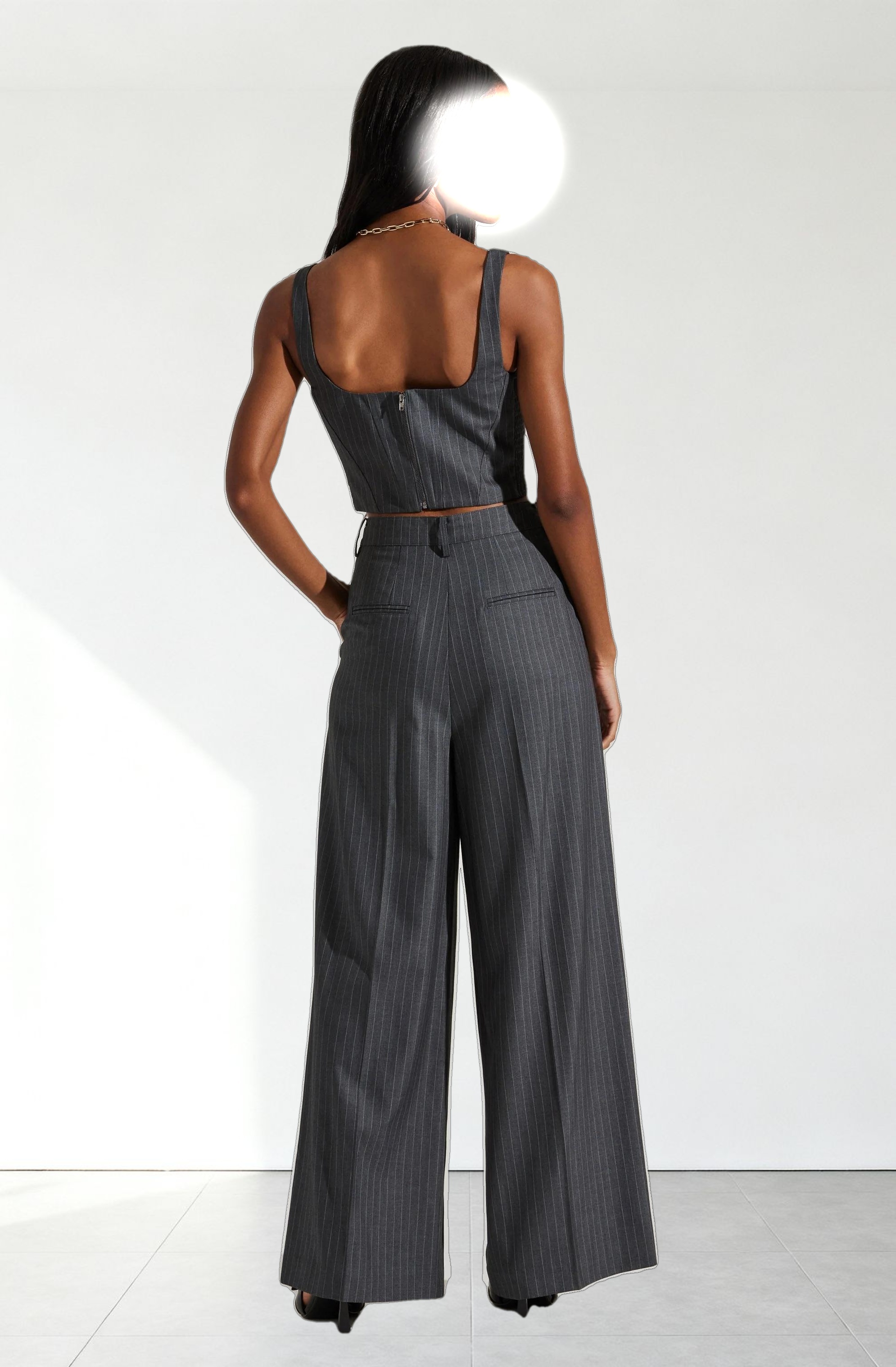 Milani Pinstripe Wide Leg Pants