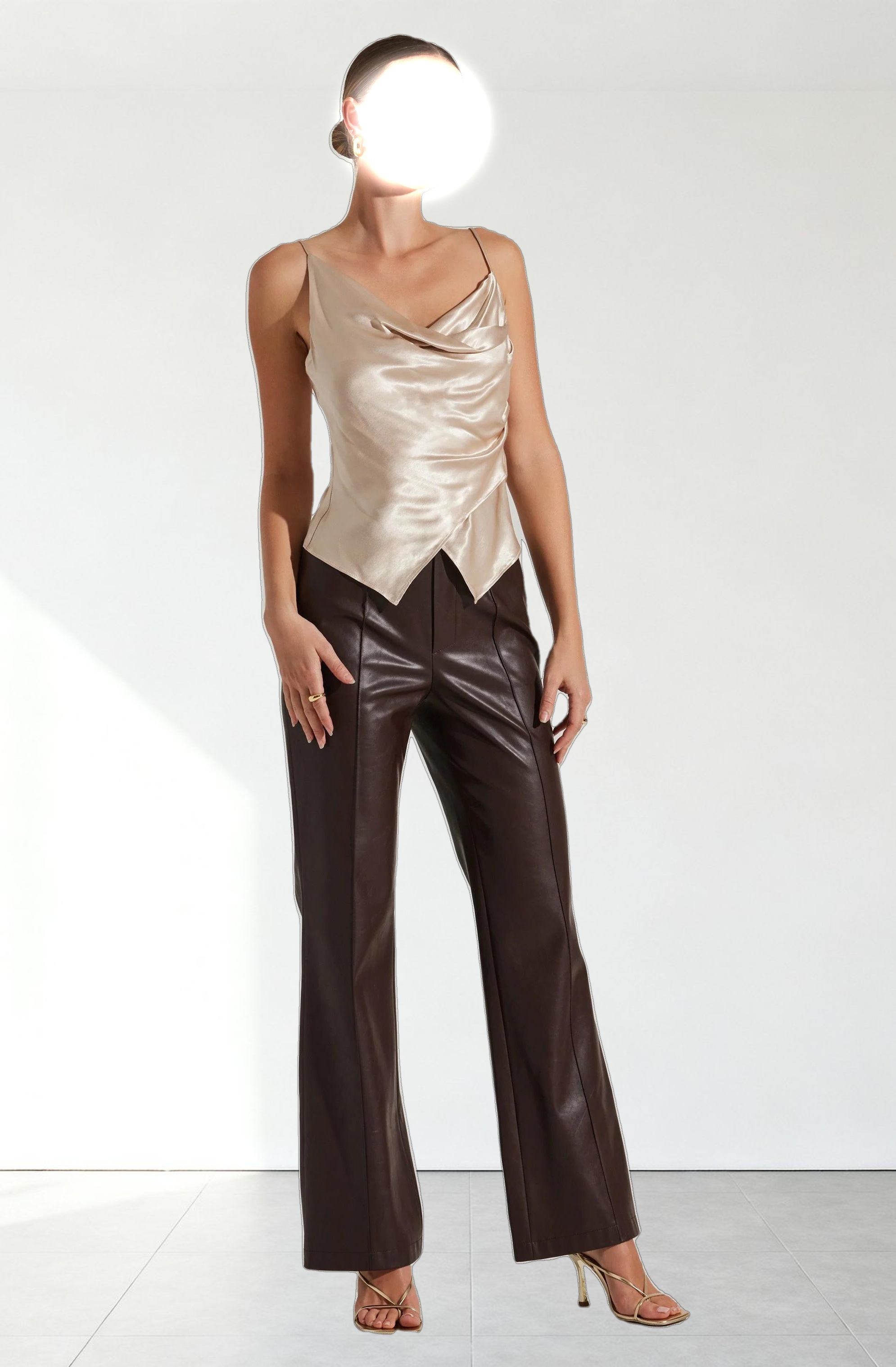 Alithea Draped Satin Top