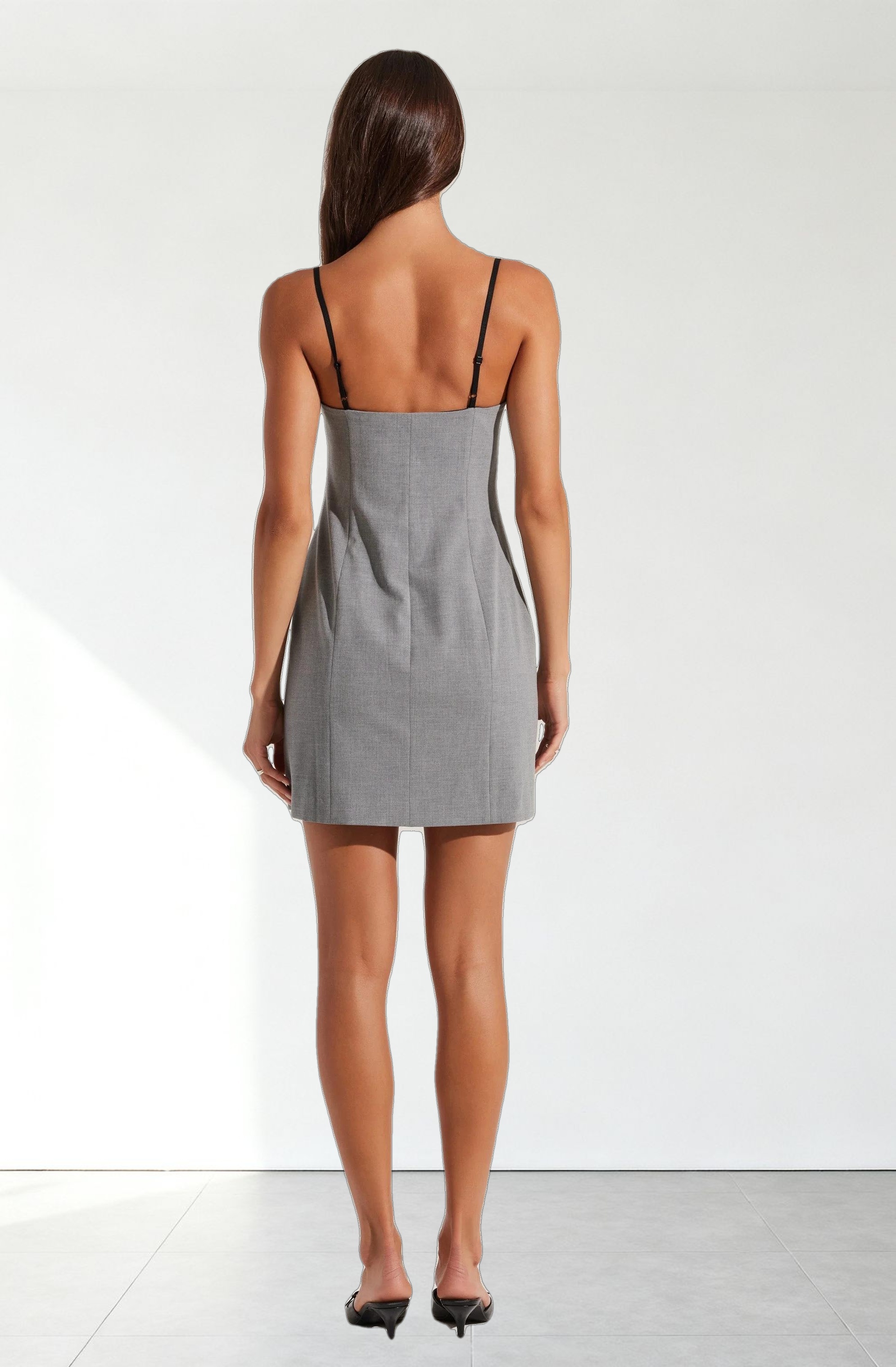 Tailored Lace Trim Mini Dress