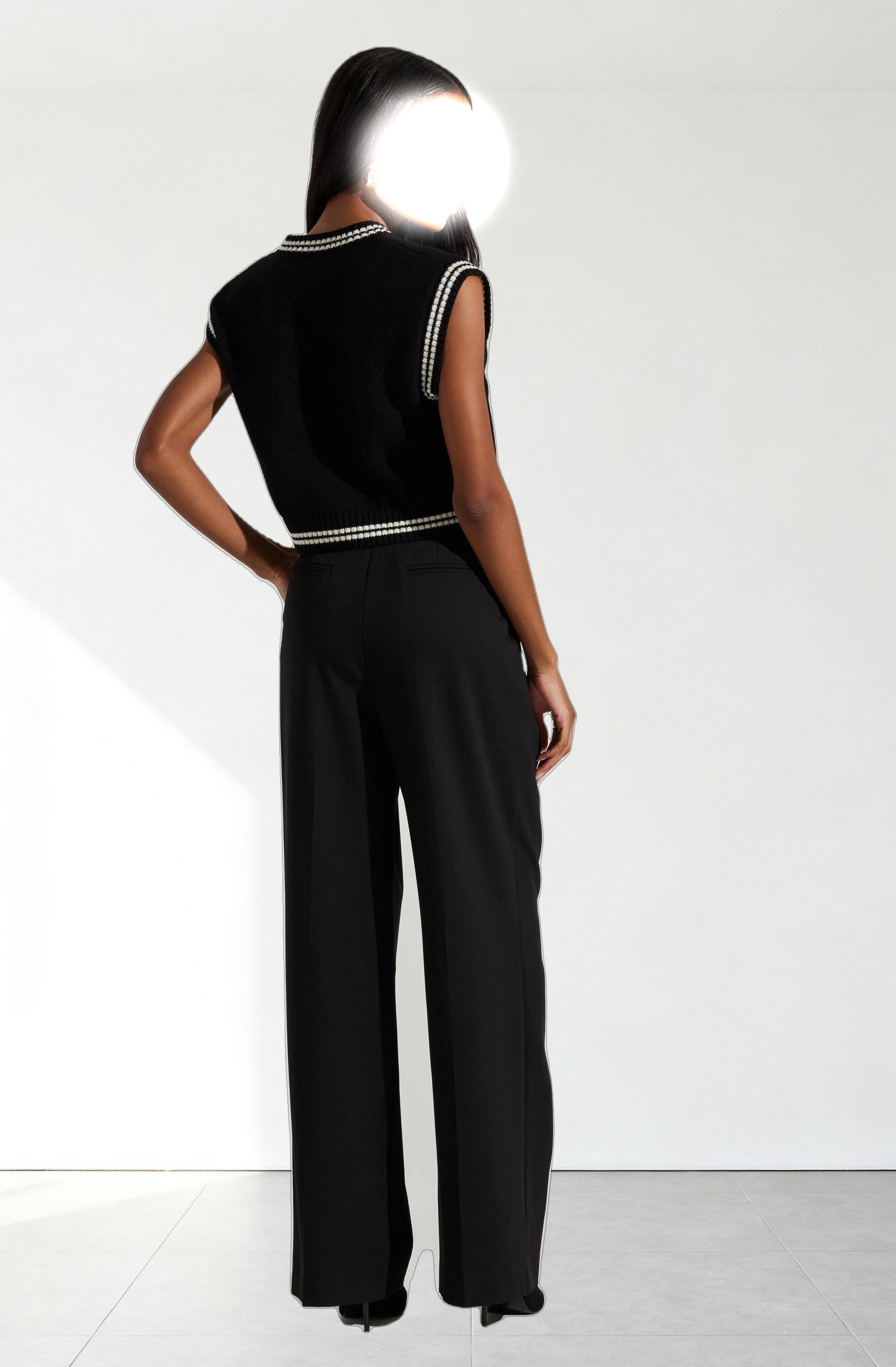 Kirby V-Neck Cropped Sweater Vest