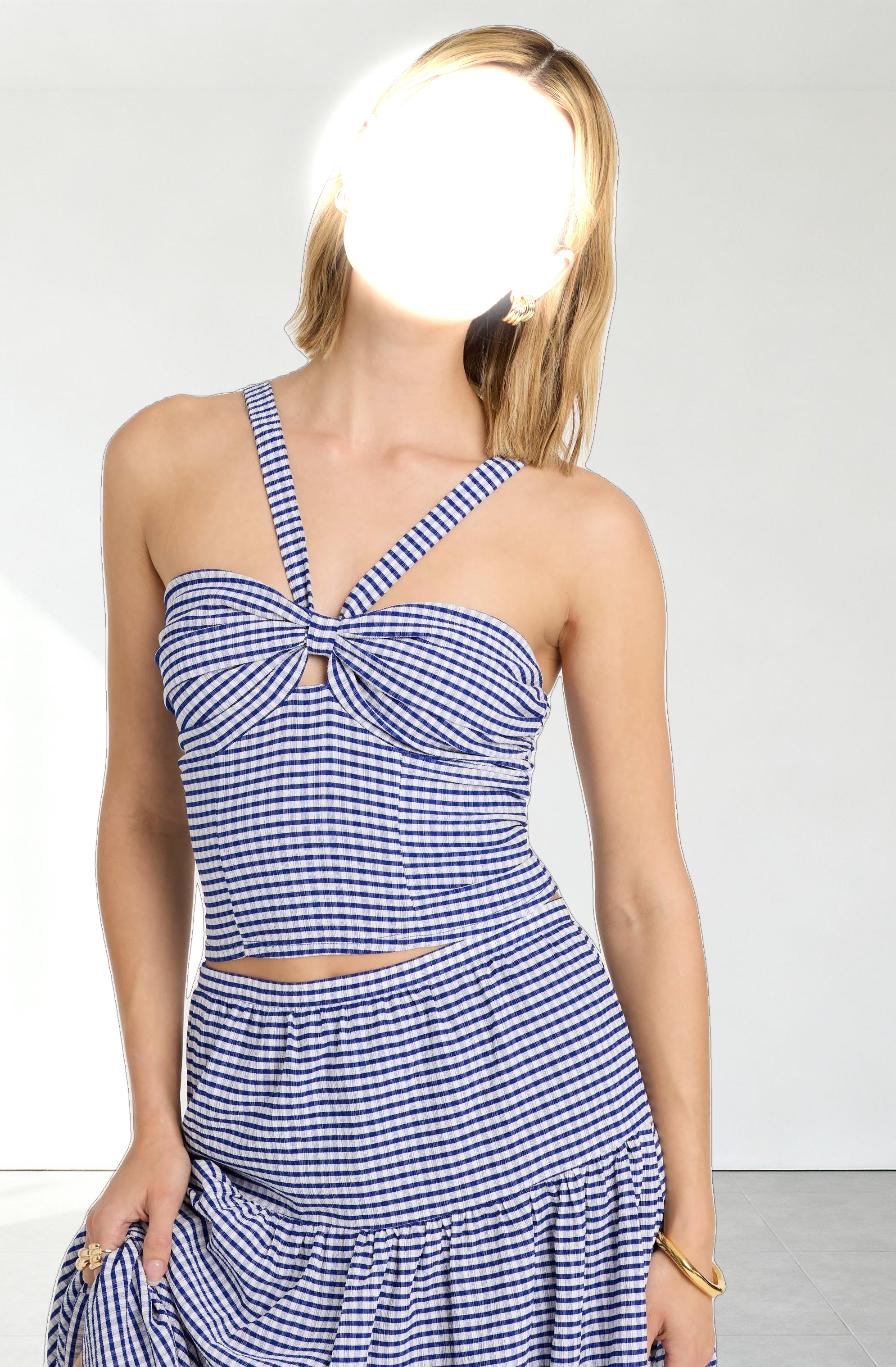 Gingham Sweetheart Crop Top