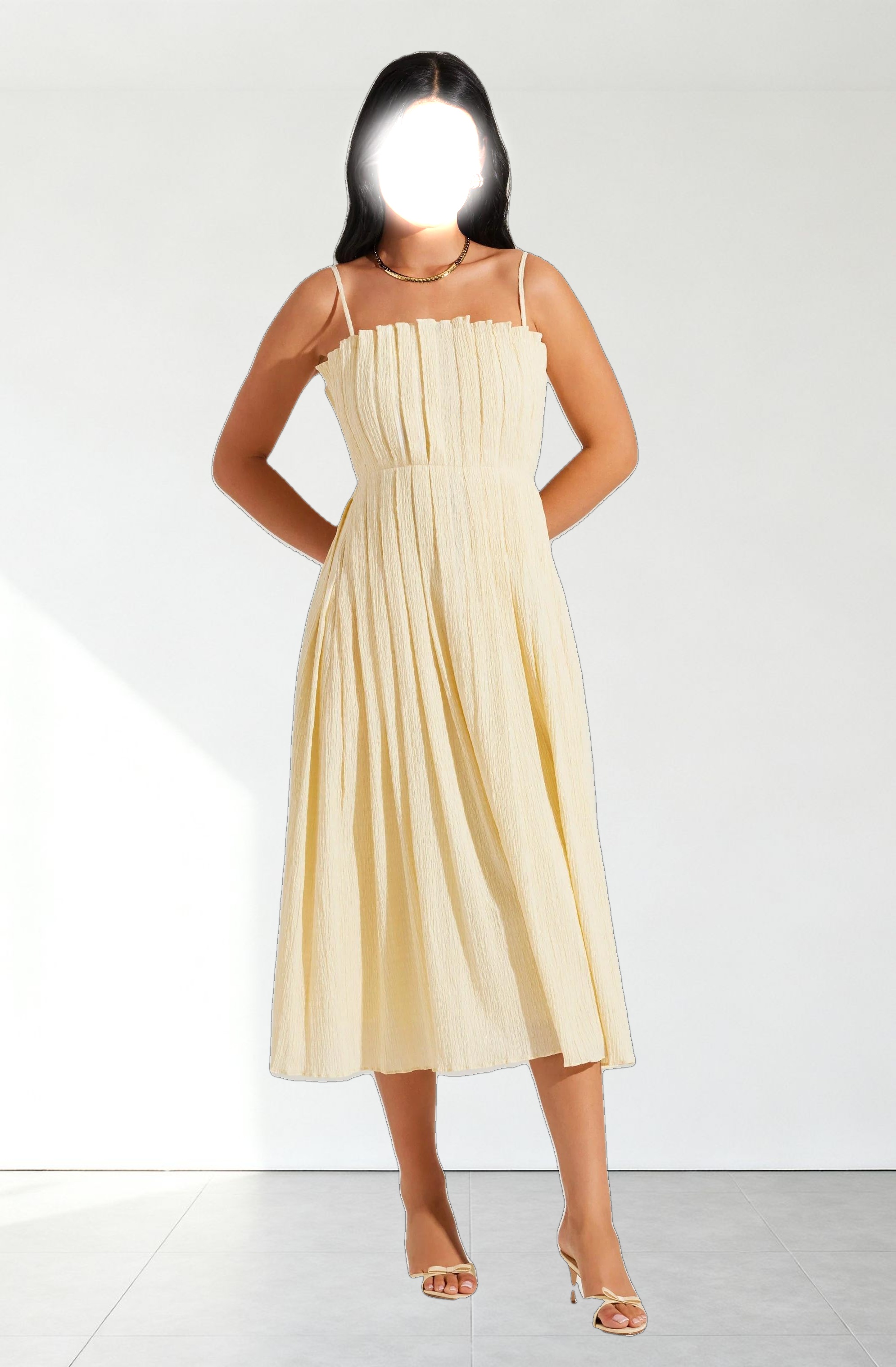 Sunny Pleated Midi Dress