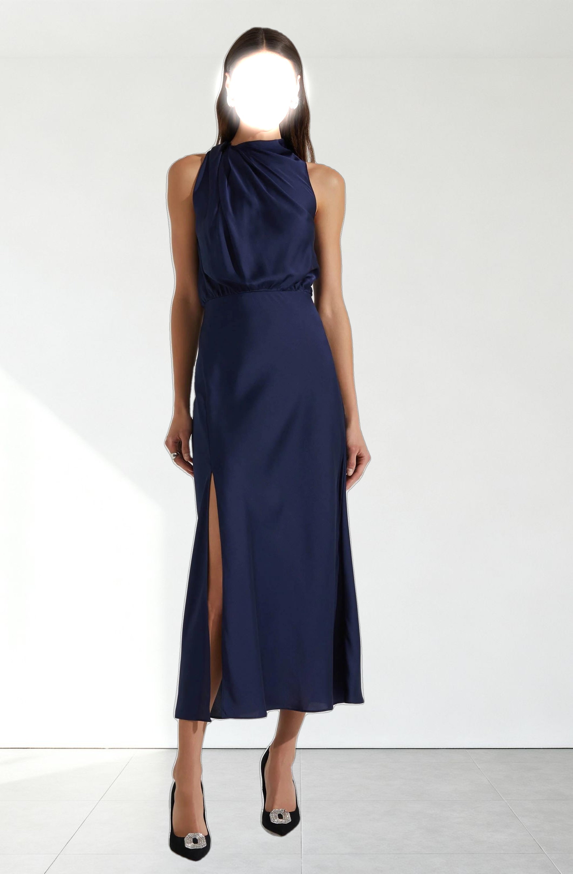 Jelyn Satin Midi Dress