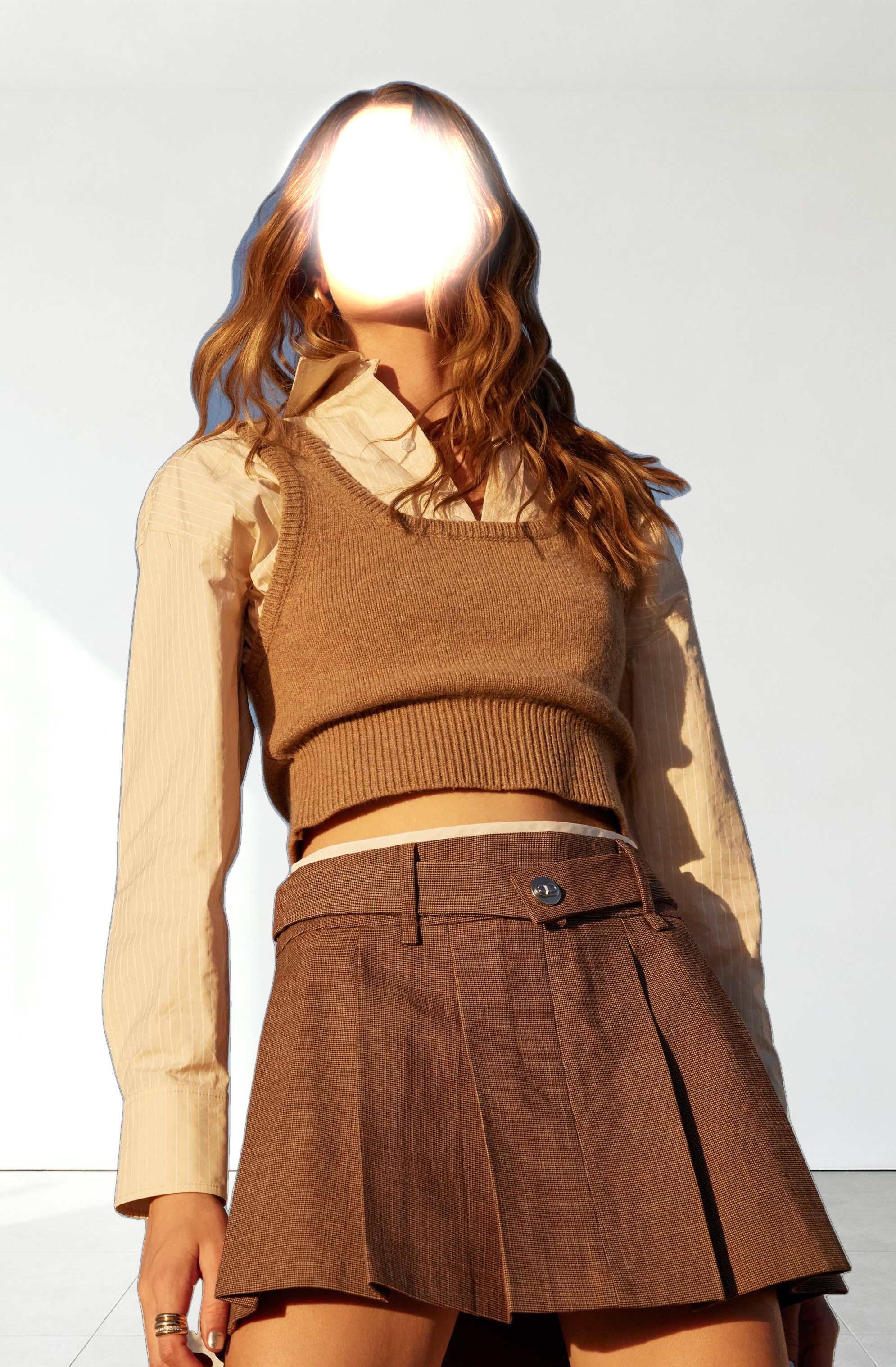 Guinevere Layered Sweater Vest Top