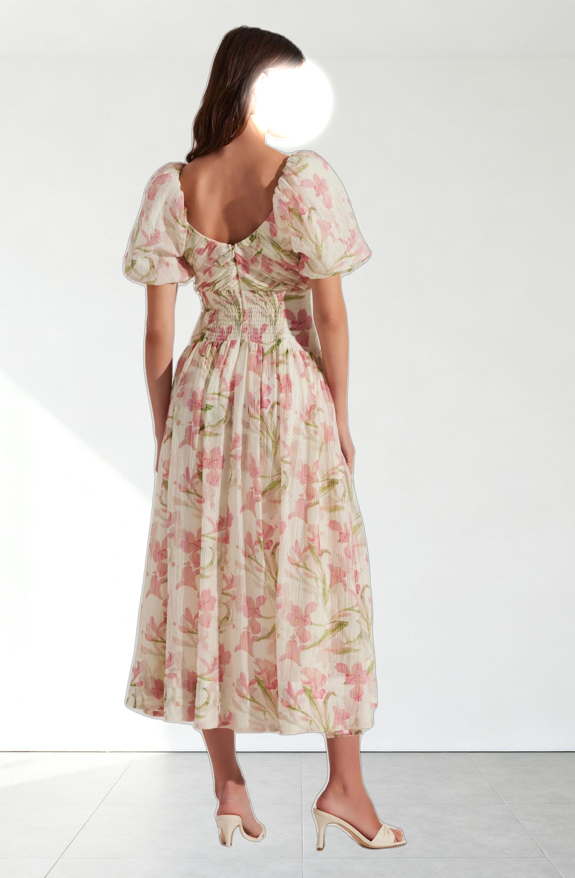 Sasilia Floral Puff Sleeve Dress