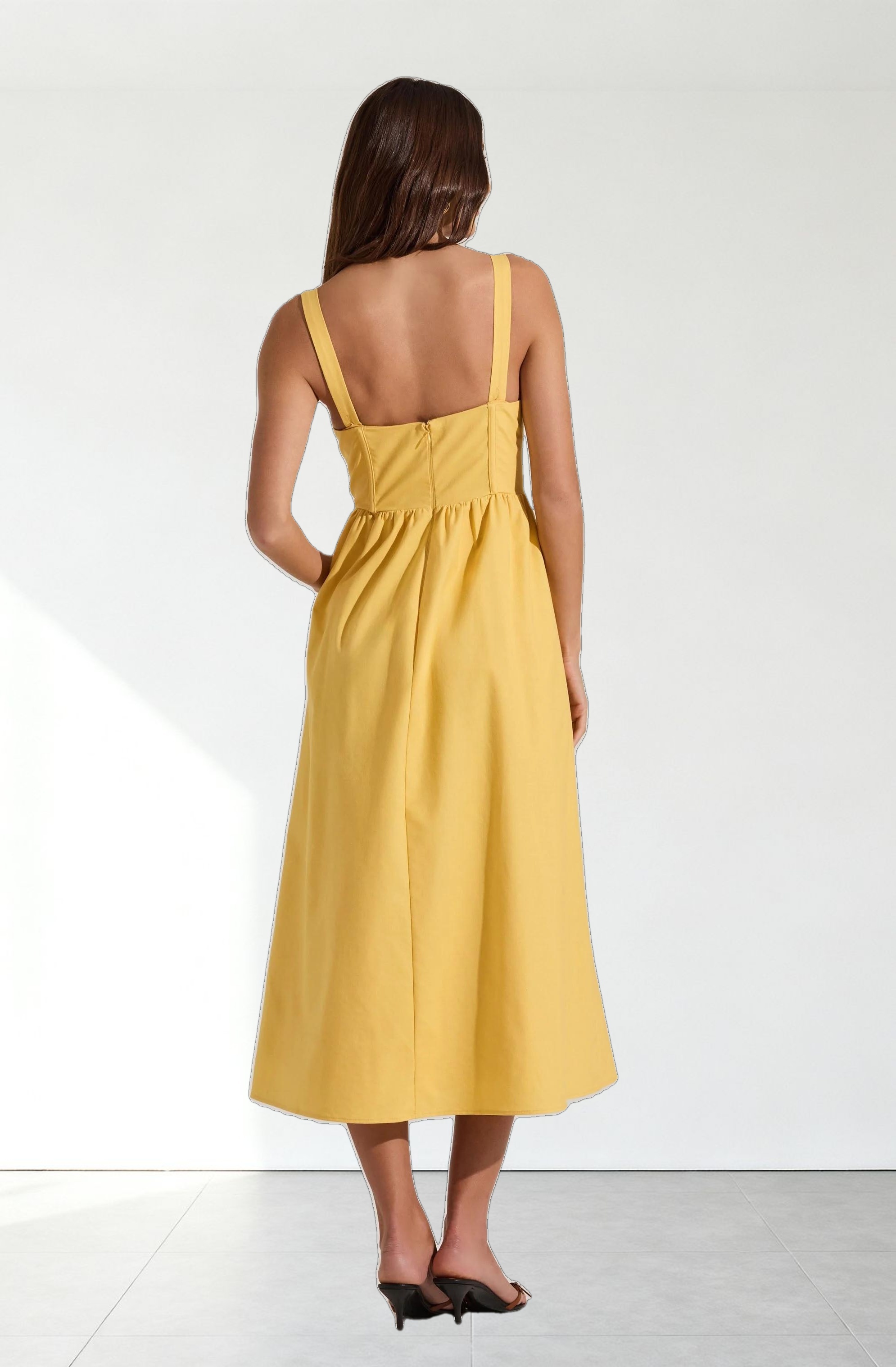 Sweetheart Corset Linen Dress