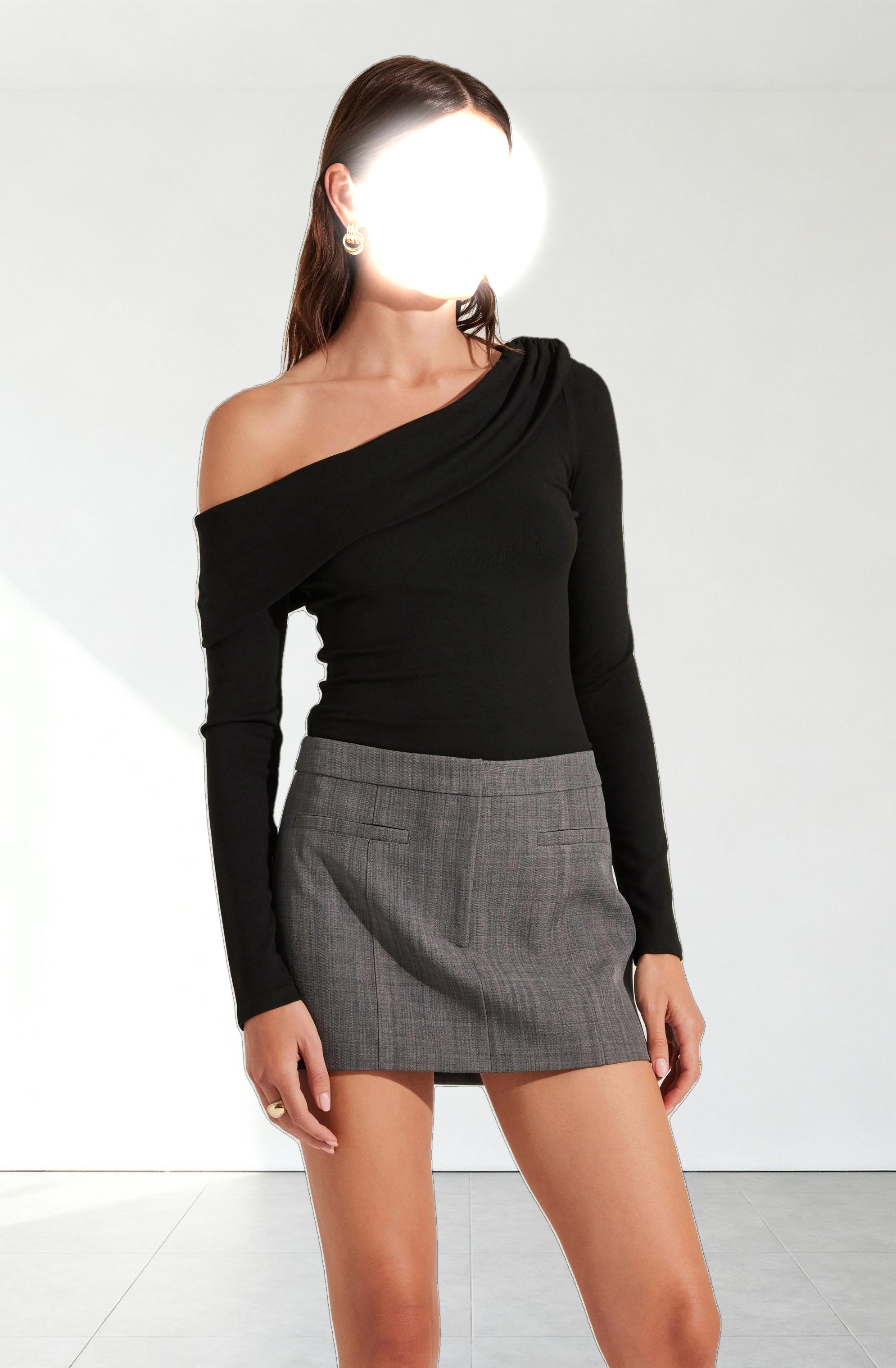 Draped Off Shoulder Top