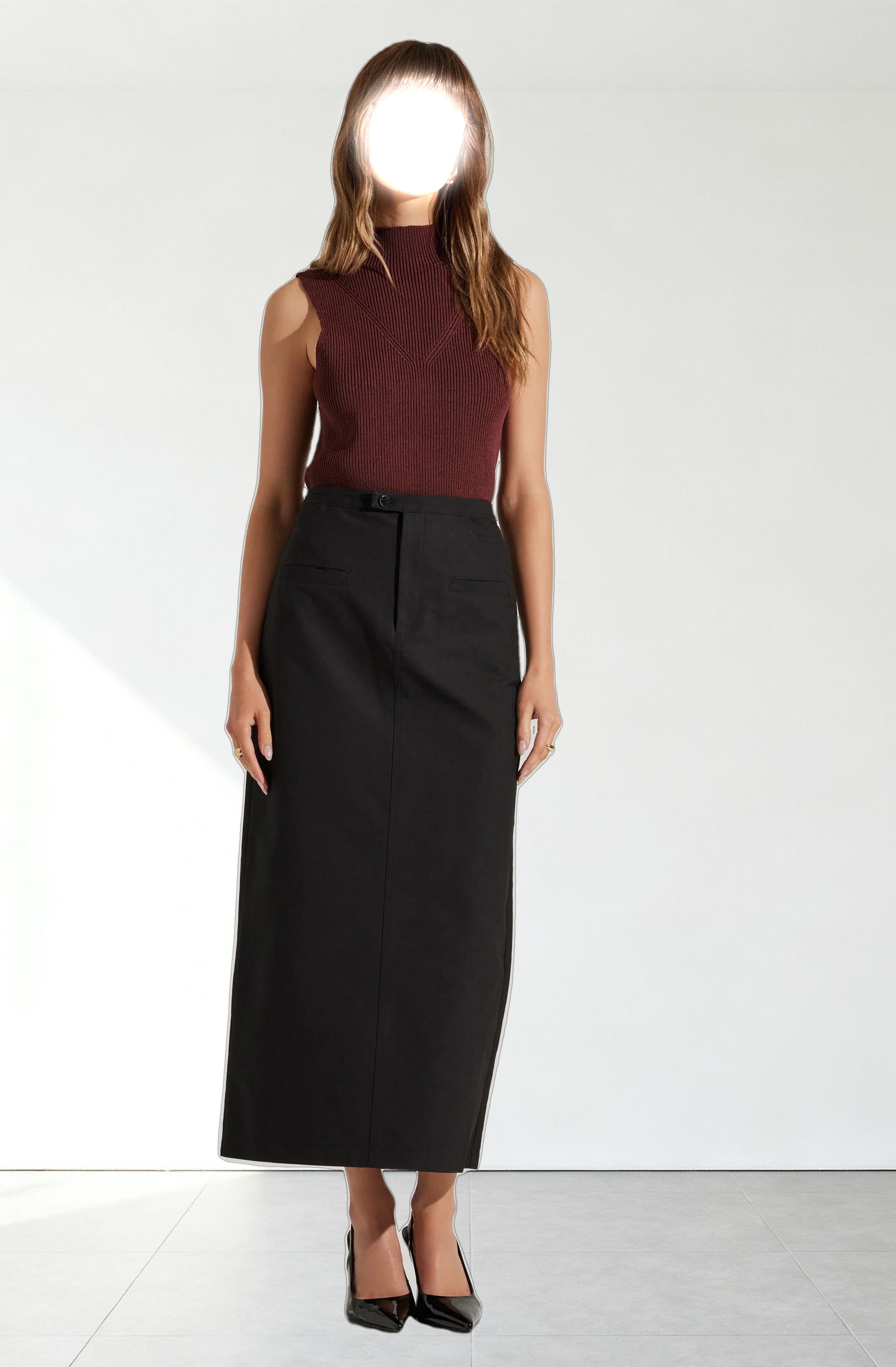 Zea Mock Neck Sleeveless Sweater