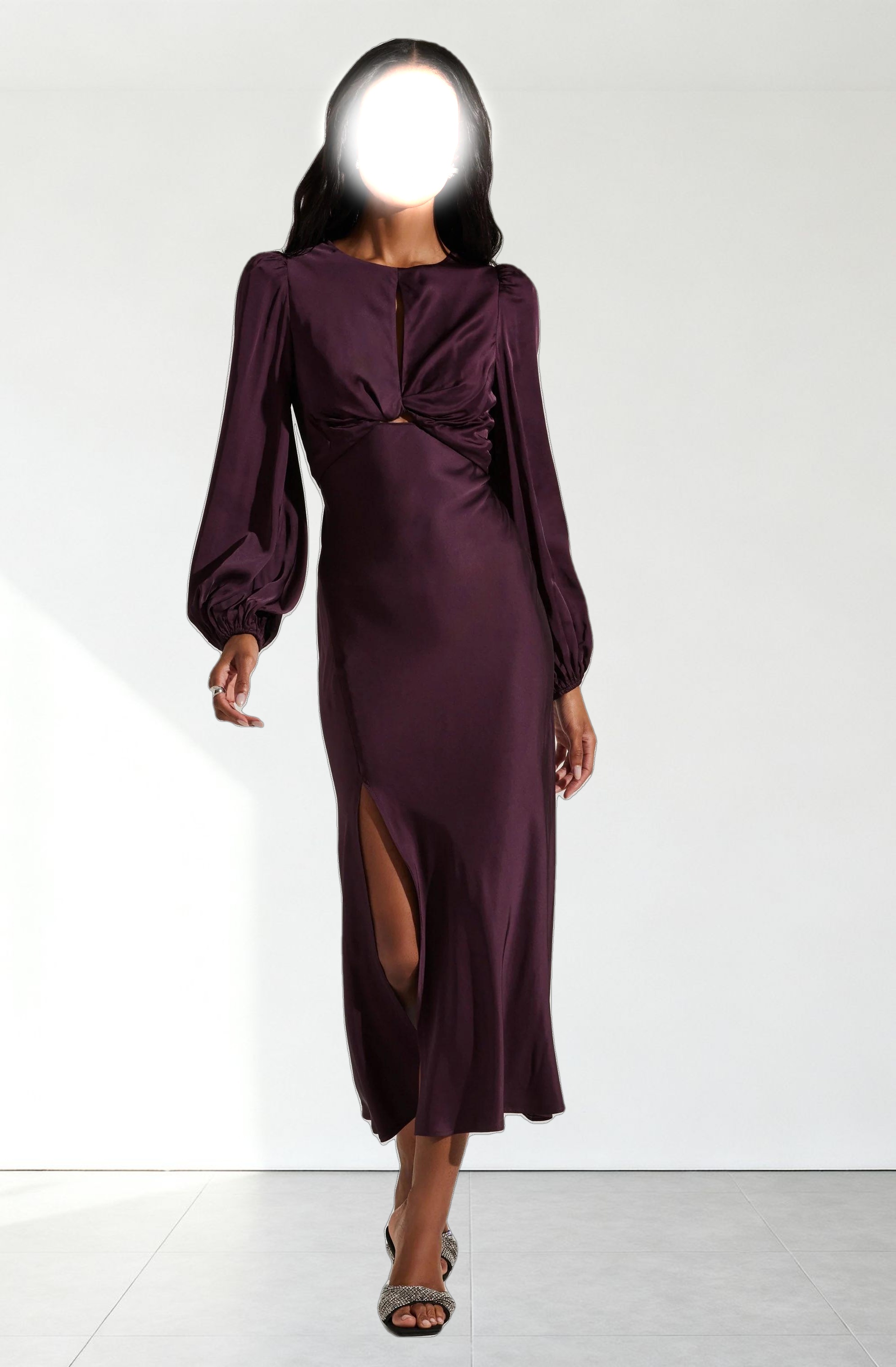 Suzy Satin Cutout Maxi Dress