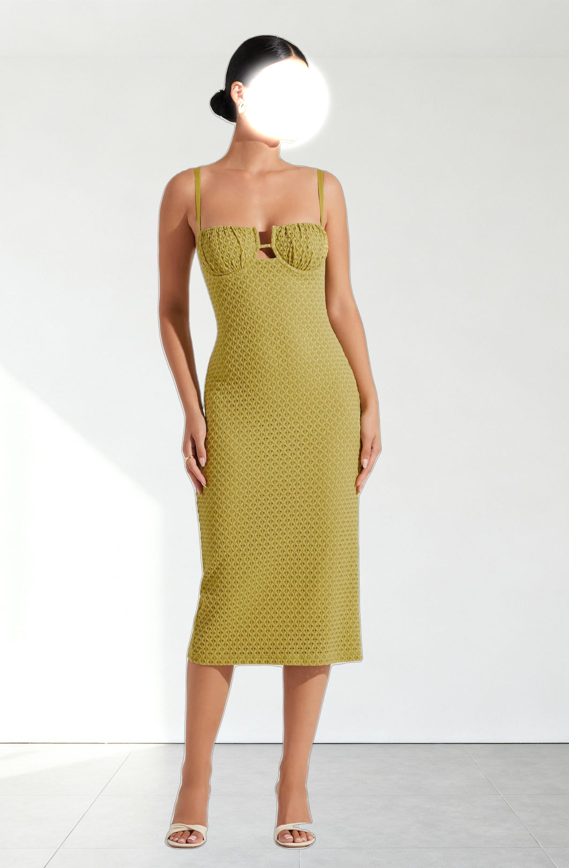 Jaida Bustier Bodycon Midi Dress