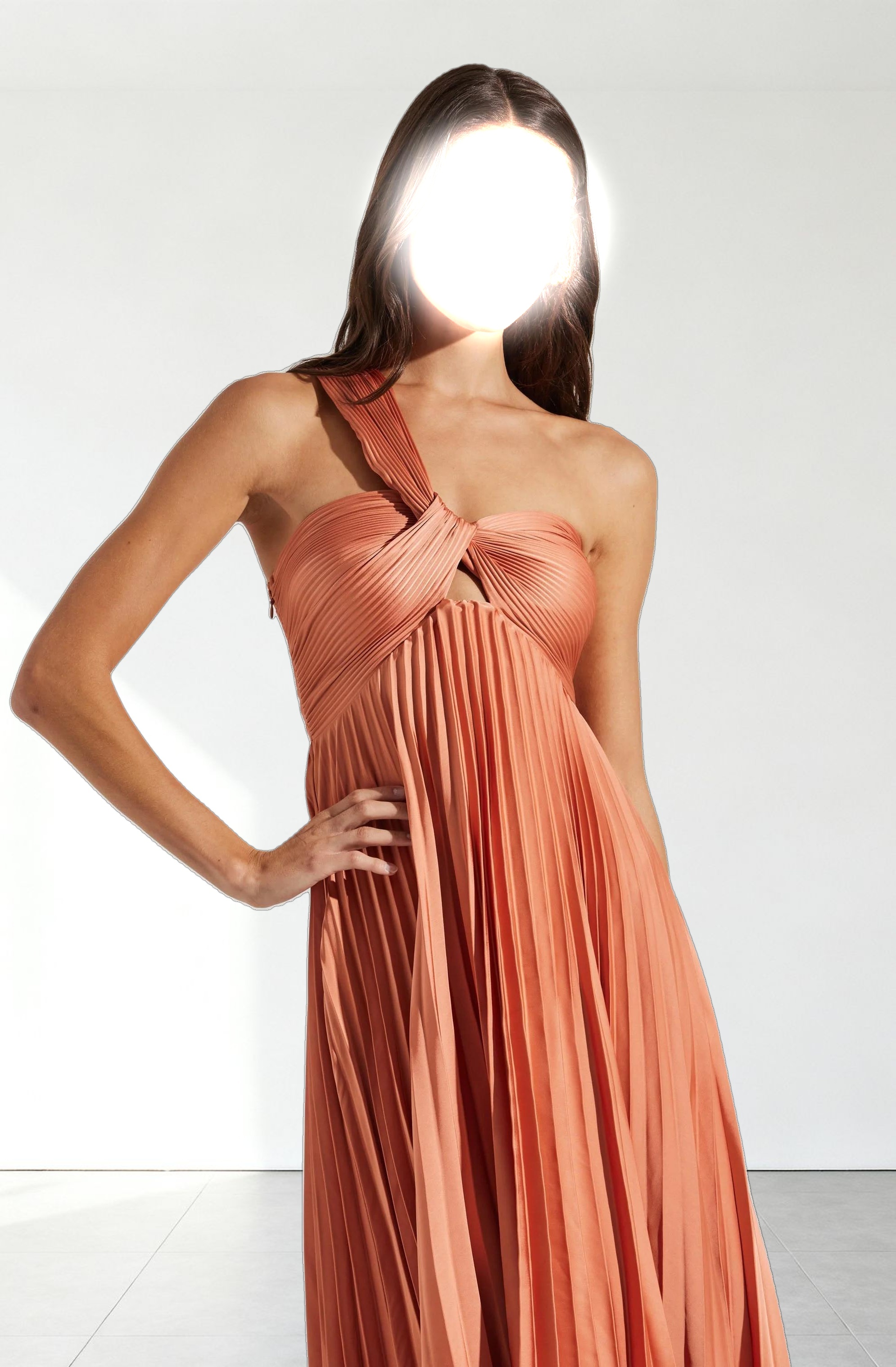 Rasya Pleated Maxi Dress