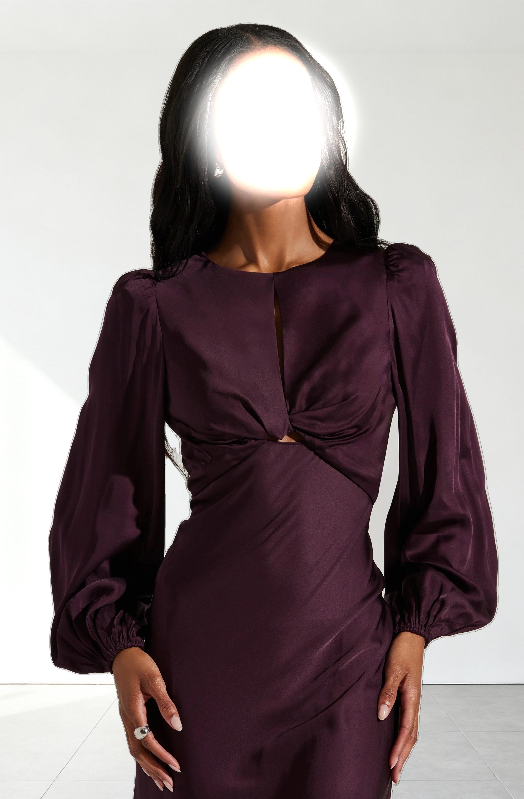 Suzy Satin Cutout Maxi Dress