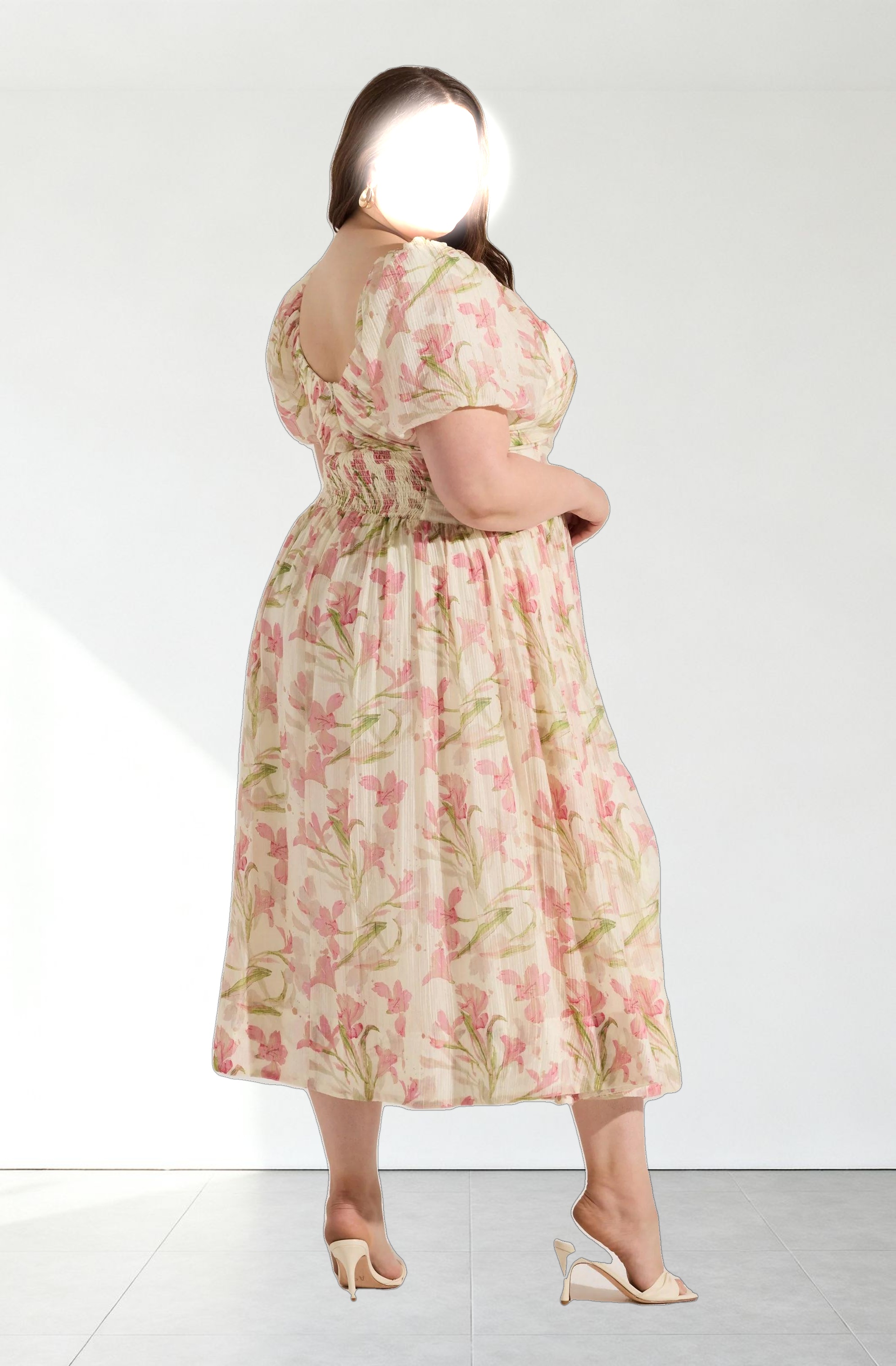 Sasilia Floral Puff Sleeve Dress