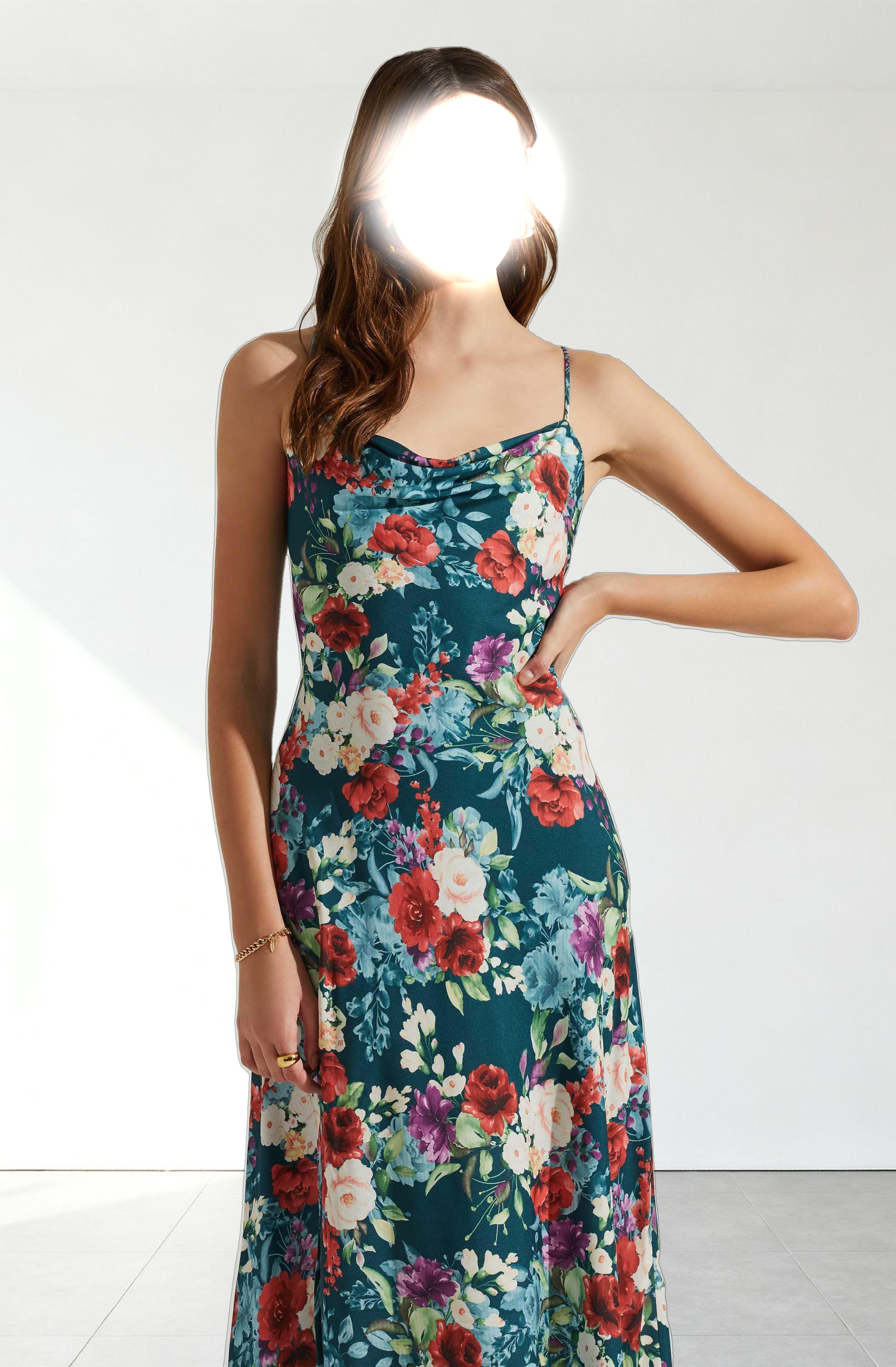 Gaia Floral Midi Dress