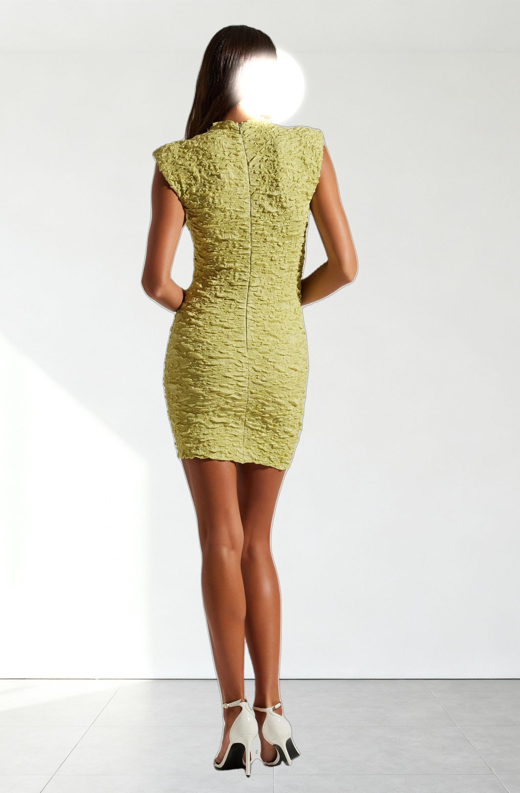 Annika Crinkled Popcorn Mini Dress