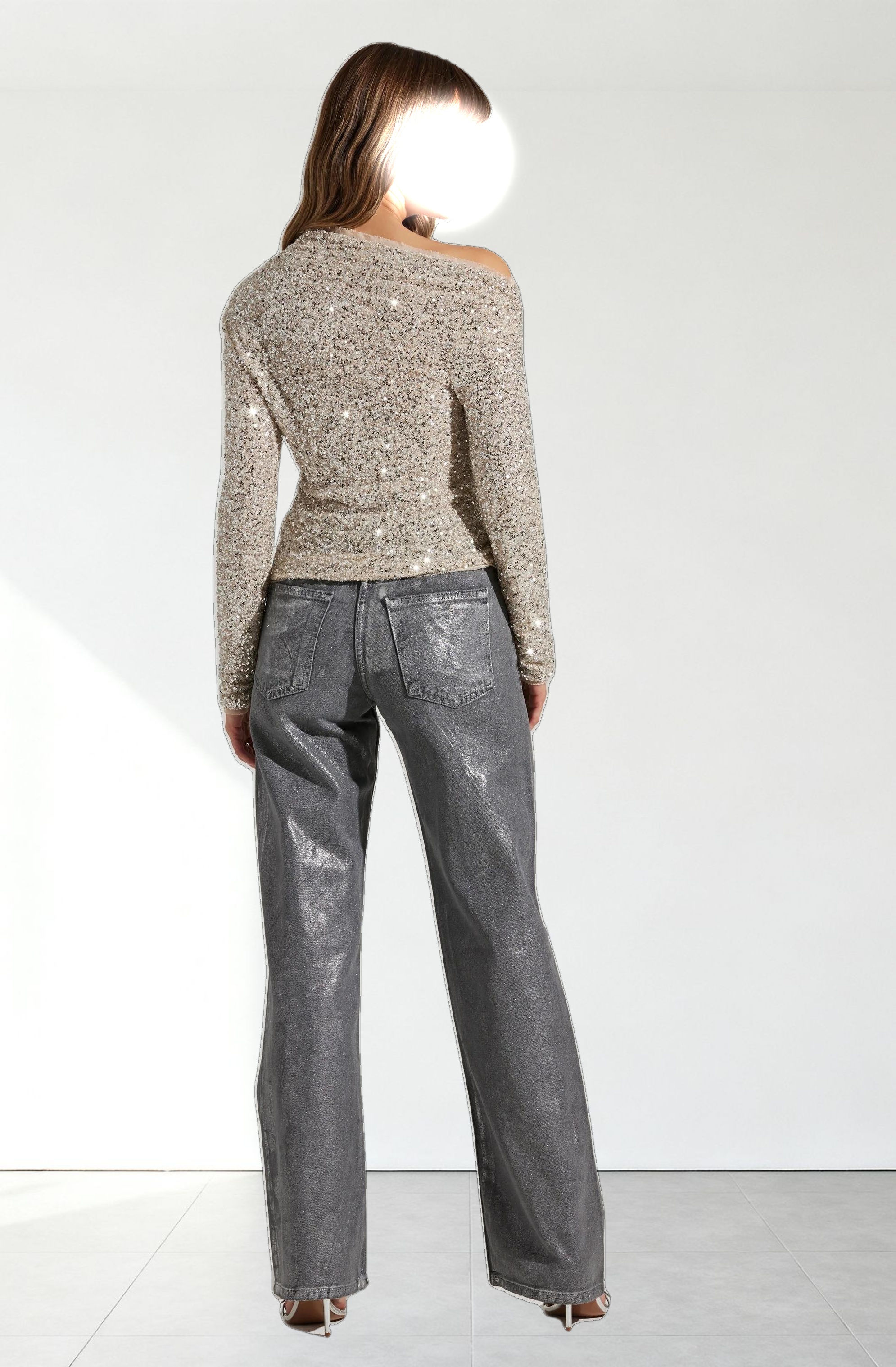 Icyln Sequin Off Shoulder Top