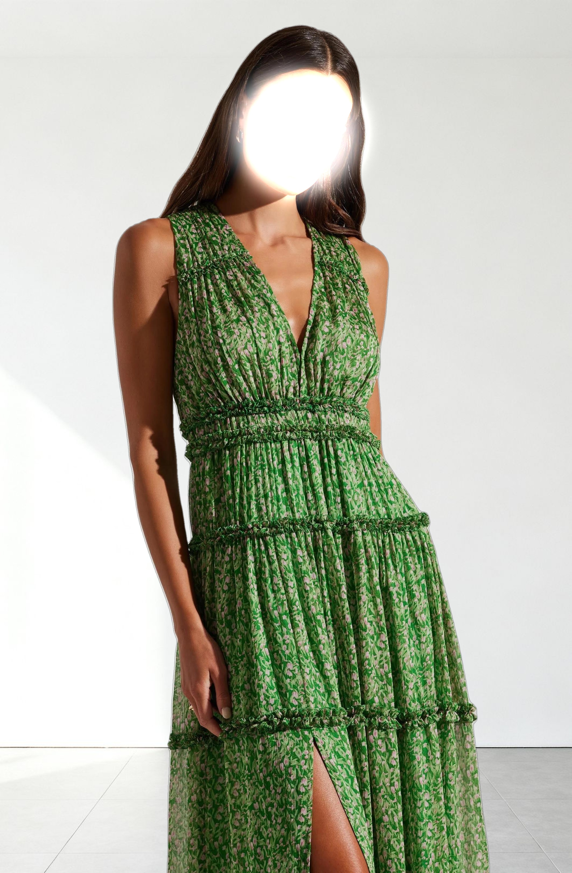 Edessa Tiered Ruffle Maxi Dress