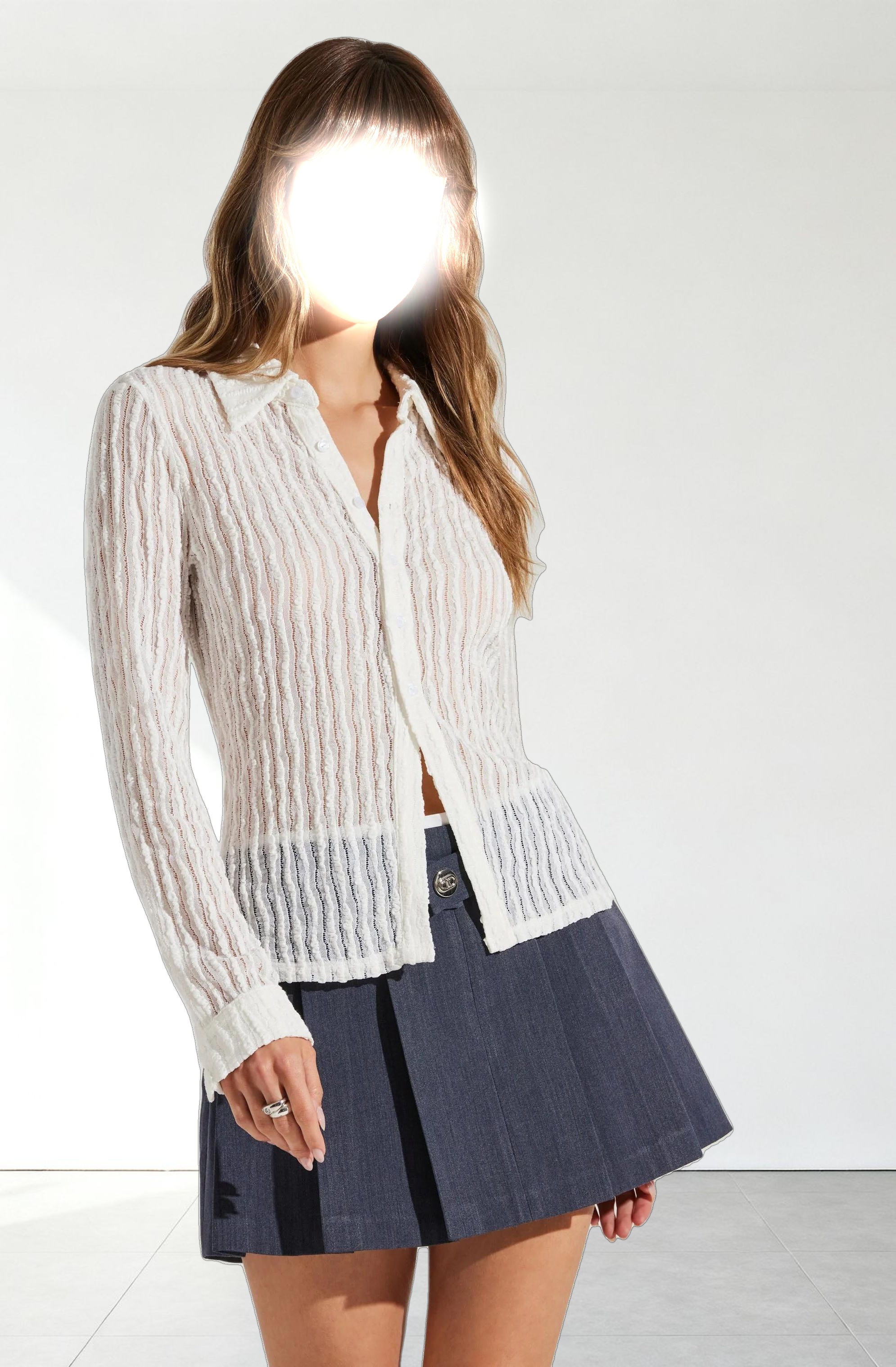 Iryna Sheer Textured Top