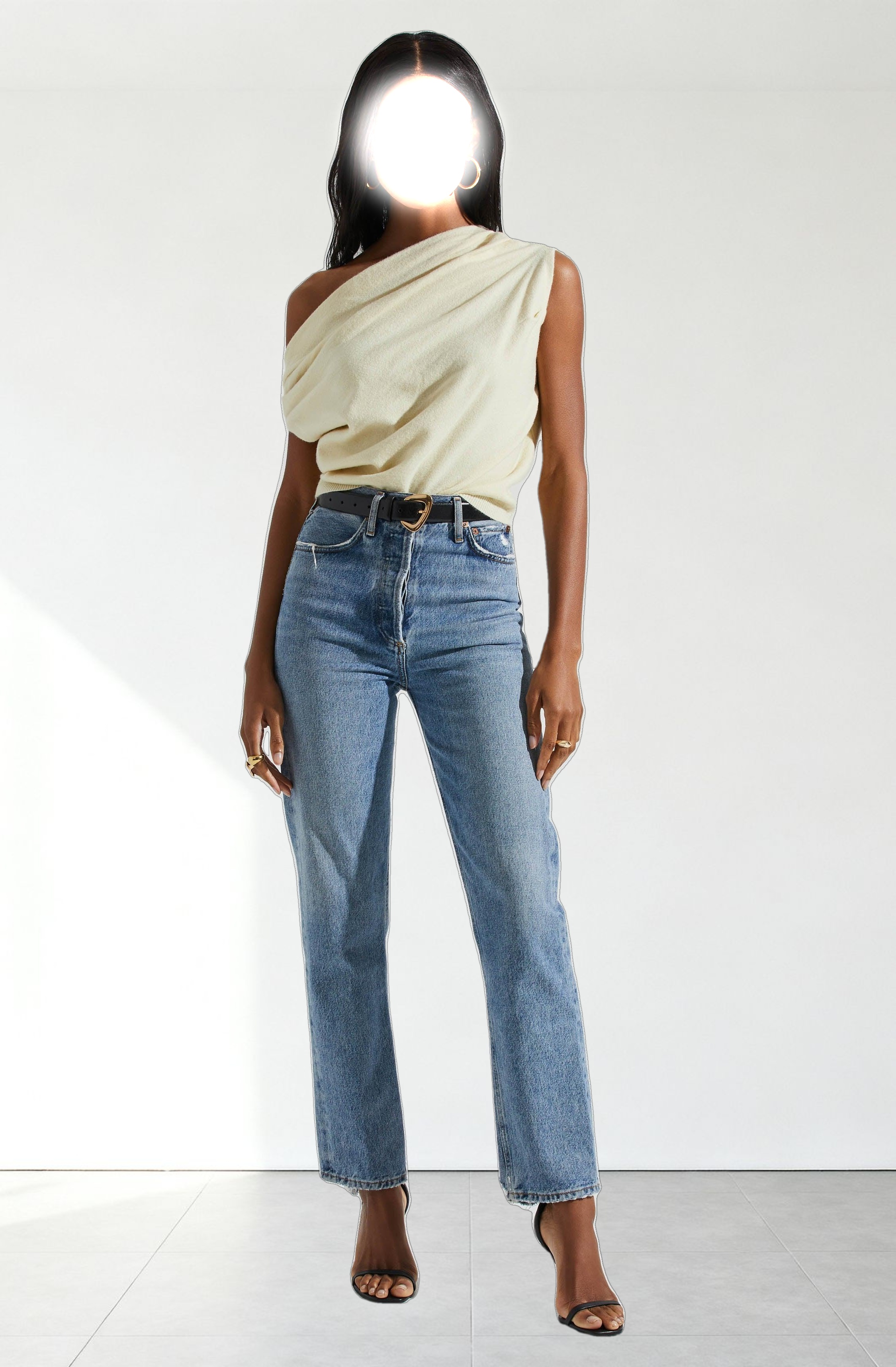 Devin Sleeveless One Shoulder Sweater