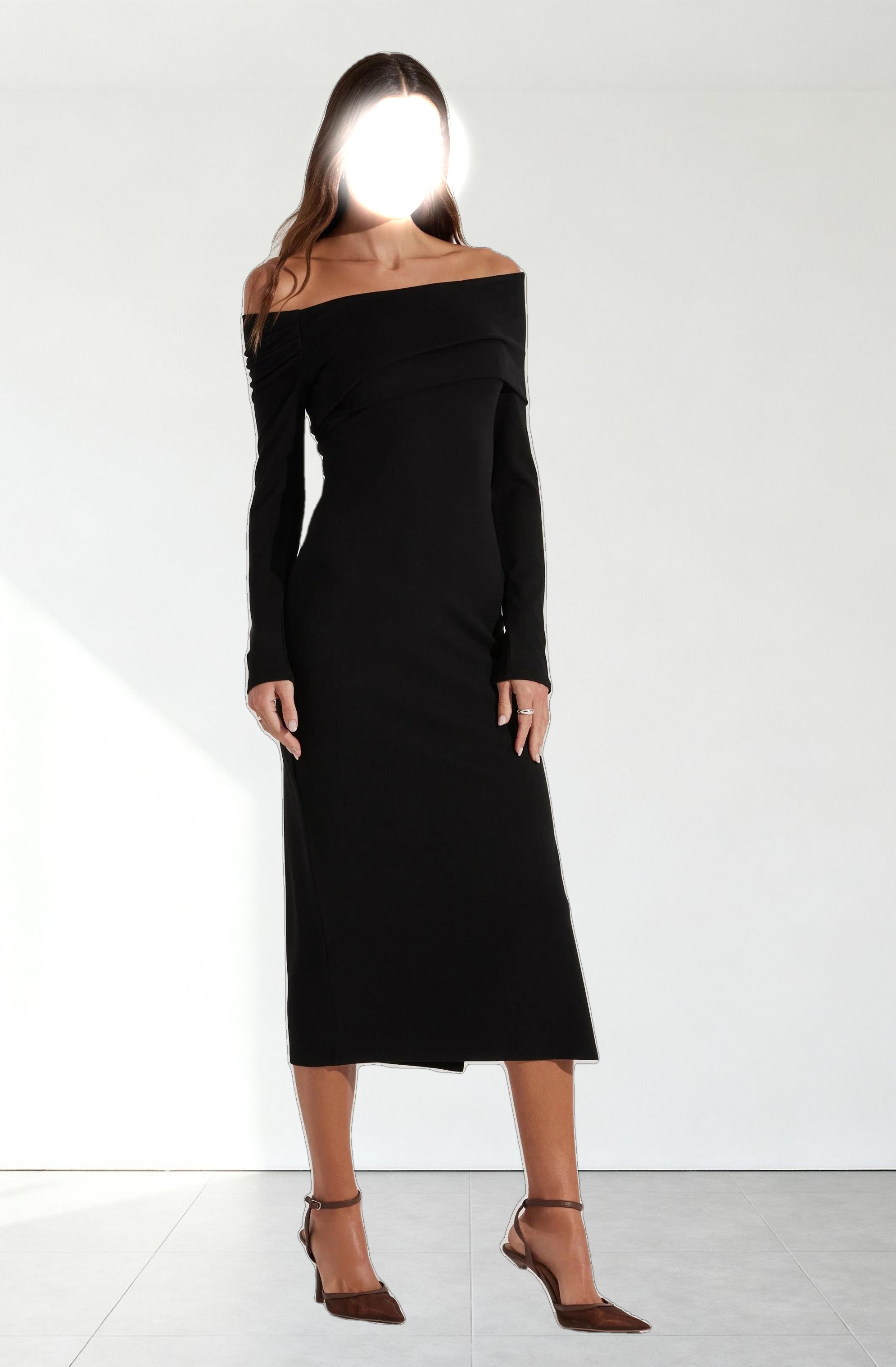 Jada Off Shoulder Midi Dress