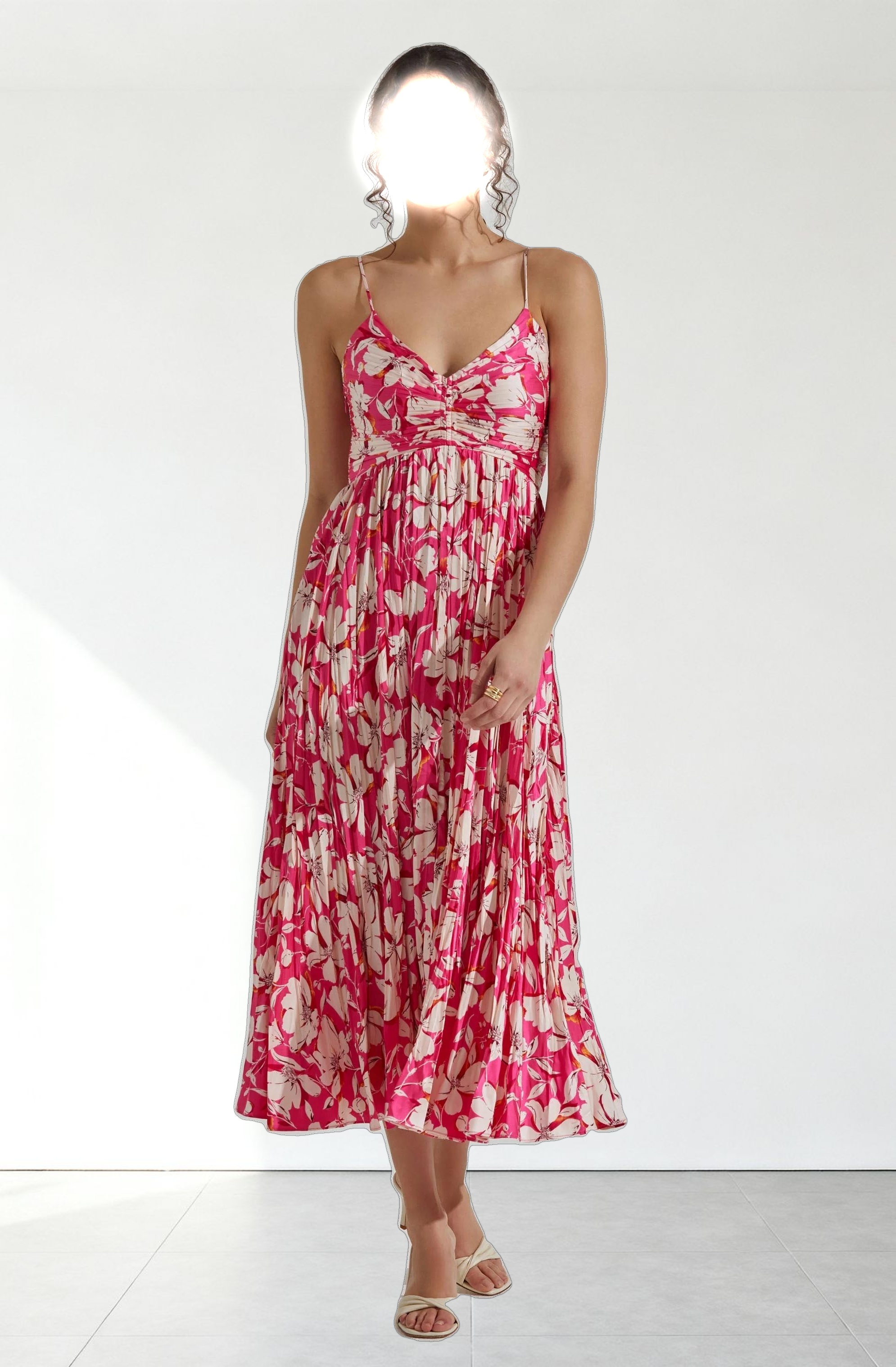 Maeve Pleated Midi Dress