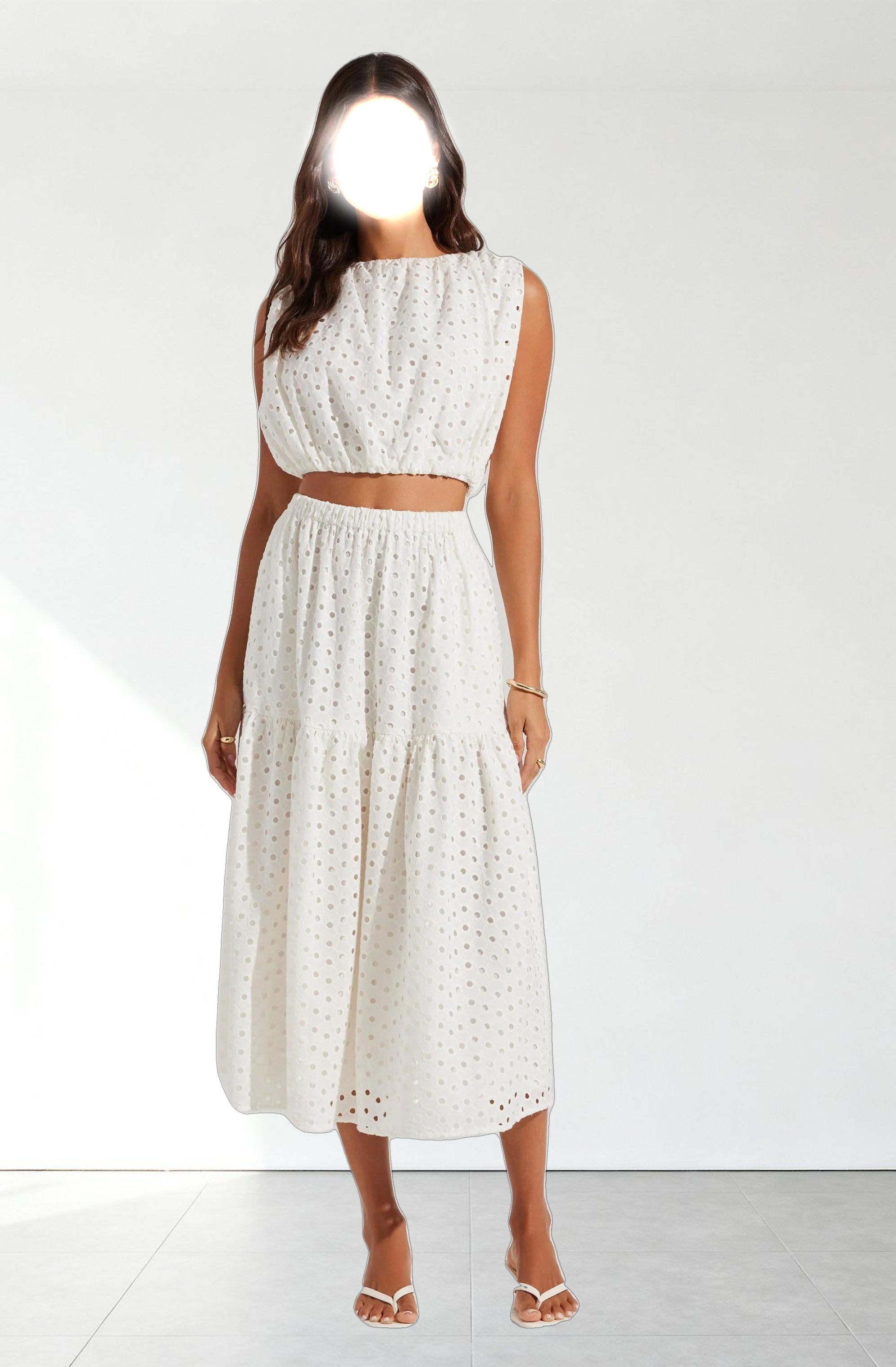 Nalley Eyelet Crop Top