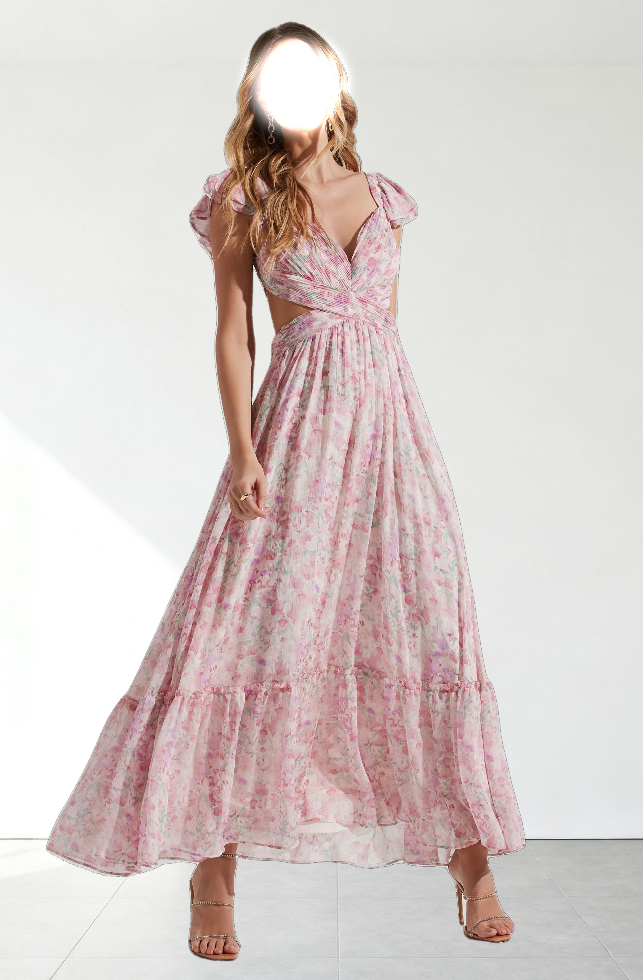 Primrose Floral Strappy Back Maxi Dress