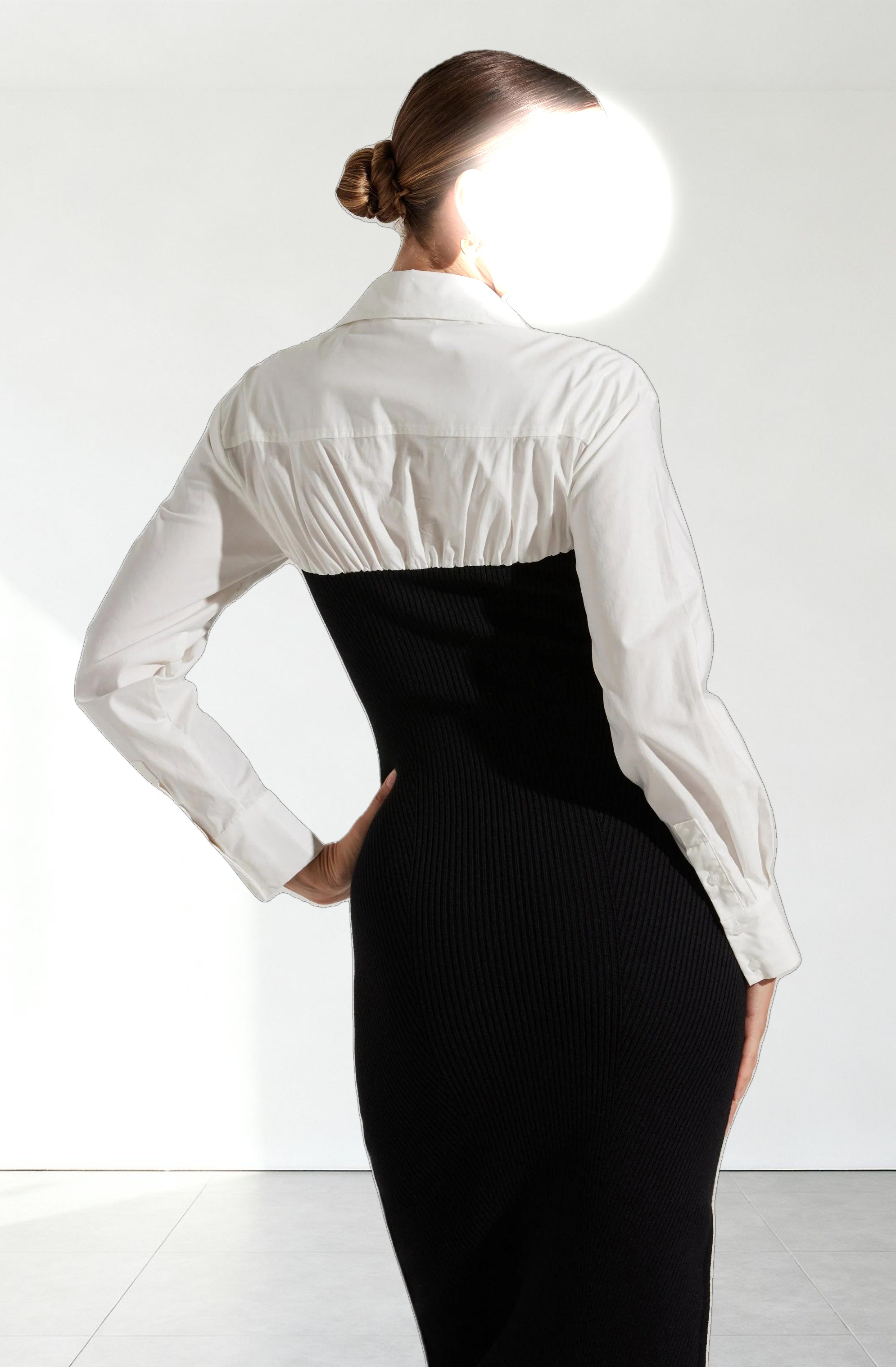 Allyn Contrast Midi Sweater Dress