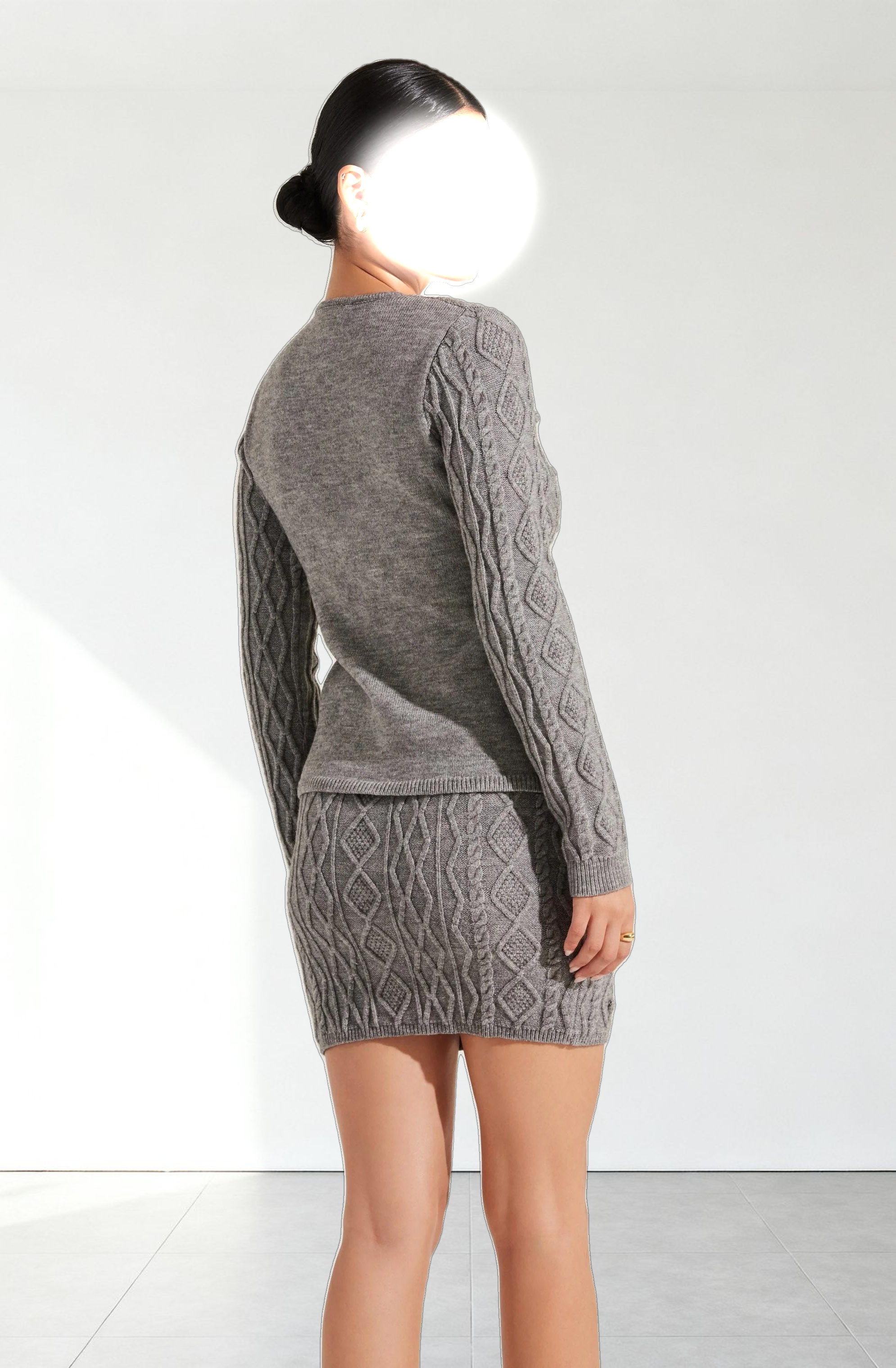 Argyle Knit Cardigan Sweater