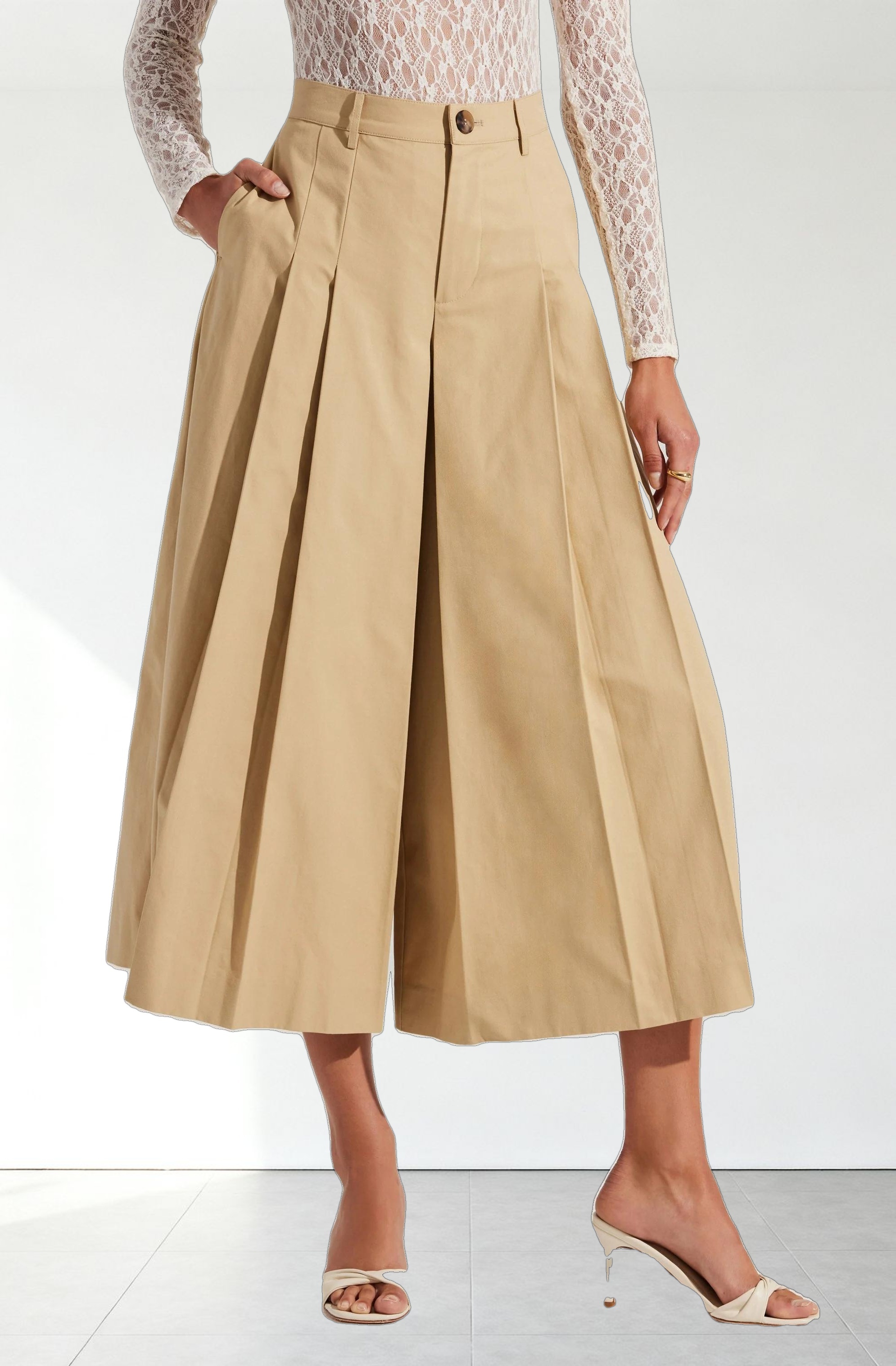 Rowen Pleated Culotte Pants