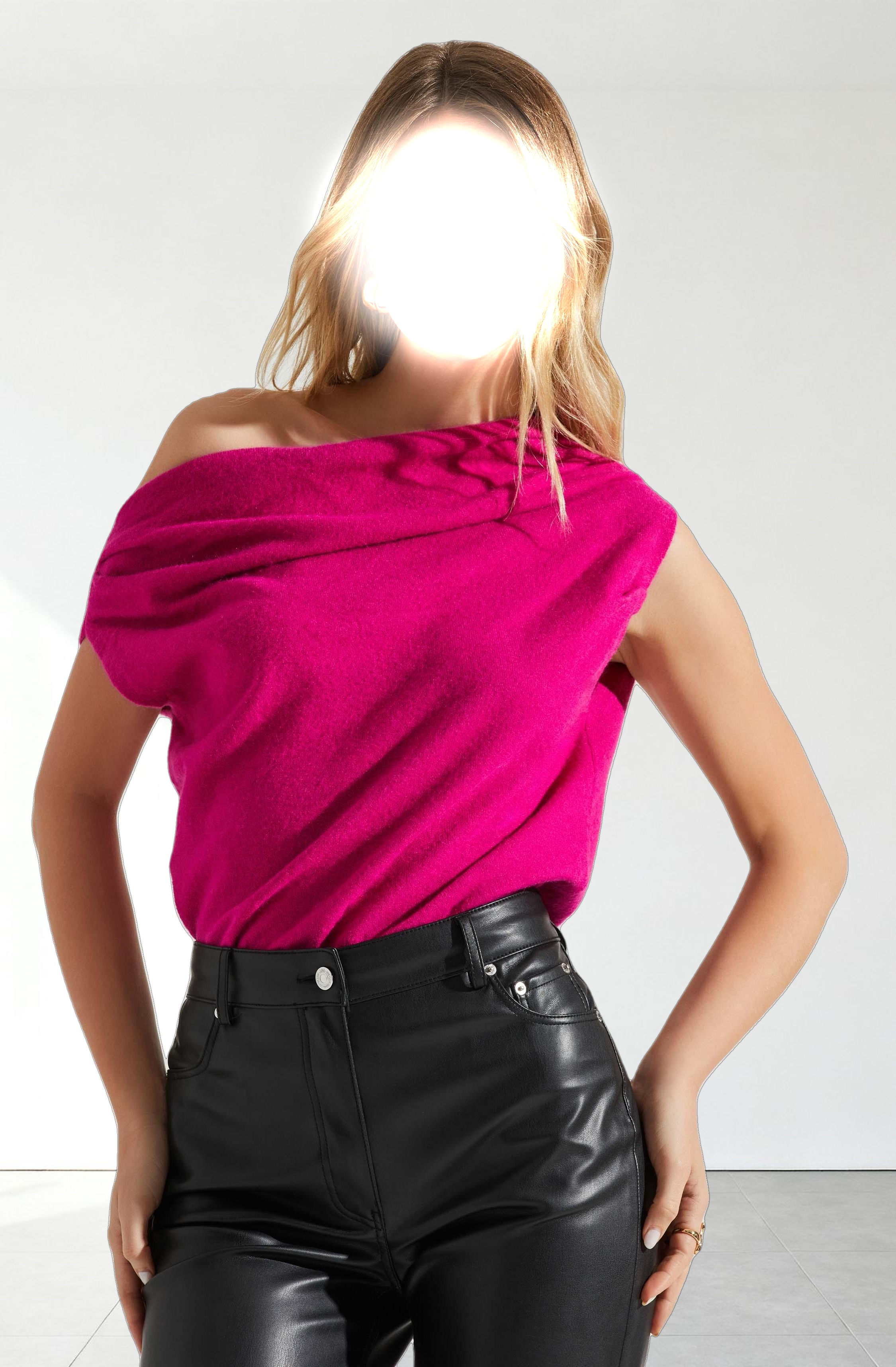 Devin Sleeveless One Shoulder Sweater