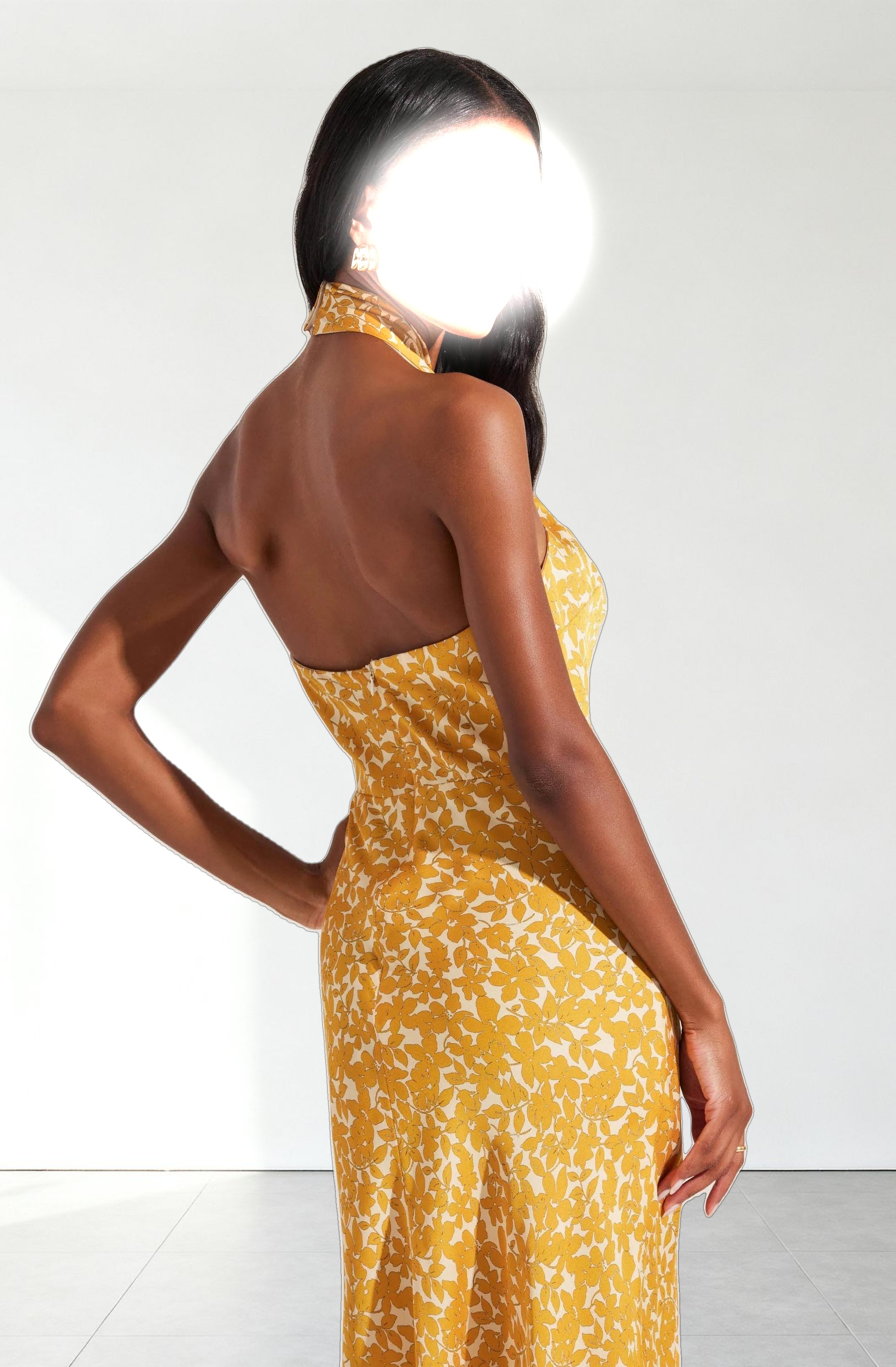 Marissa Floral Halter Neck Dress