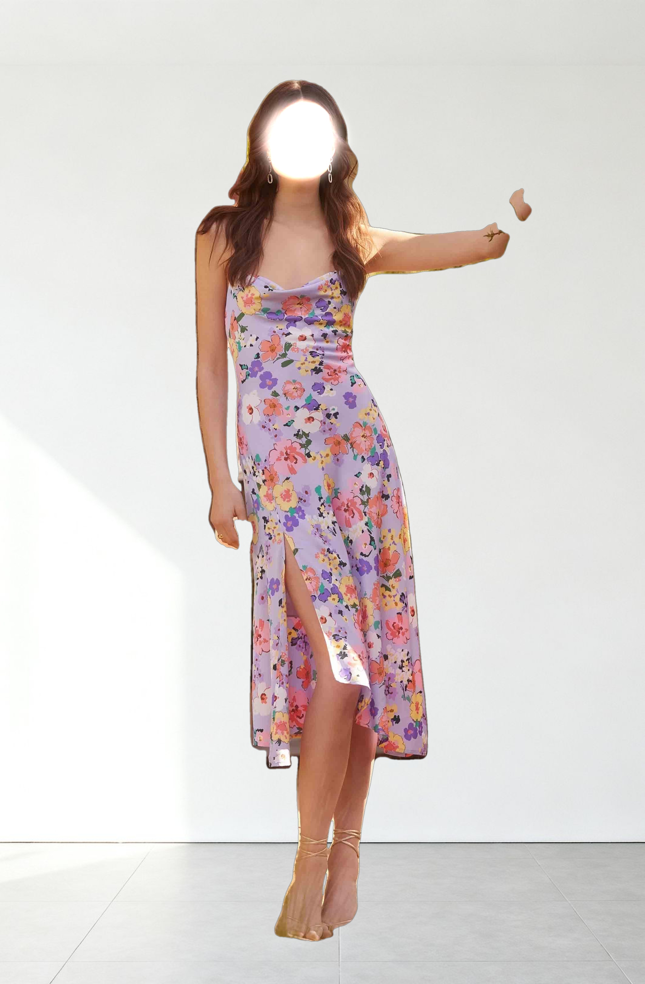 Gaia Floral Midi Dress