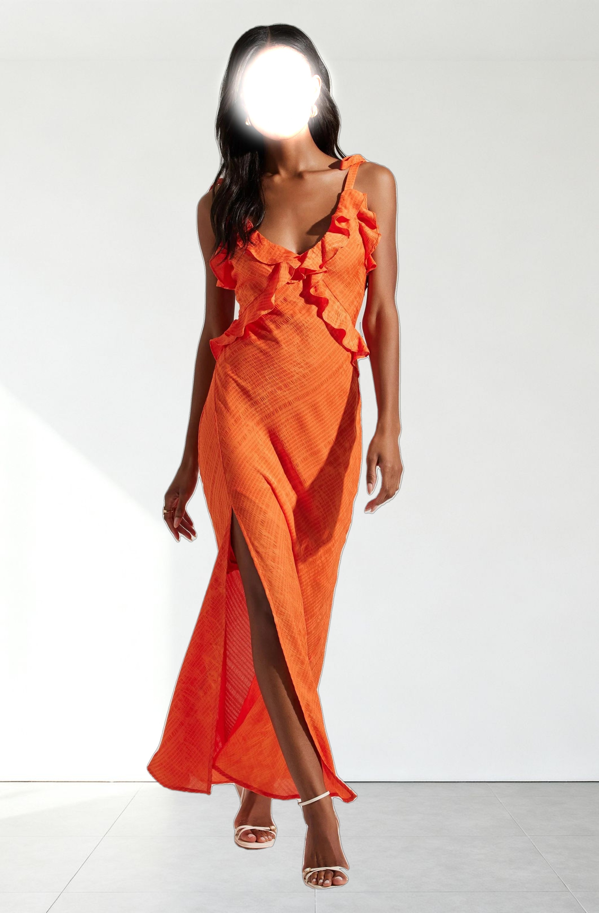 Sorbae Ruffle Maxi Dress