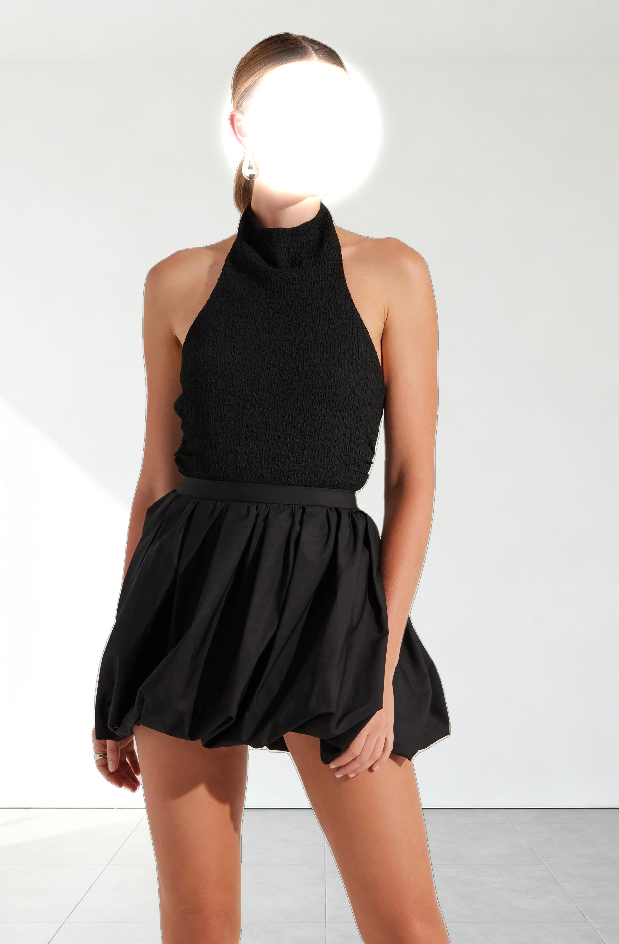 Gwyneth Textured Halter Neck Top