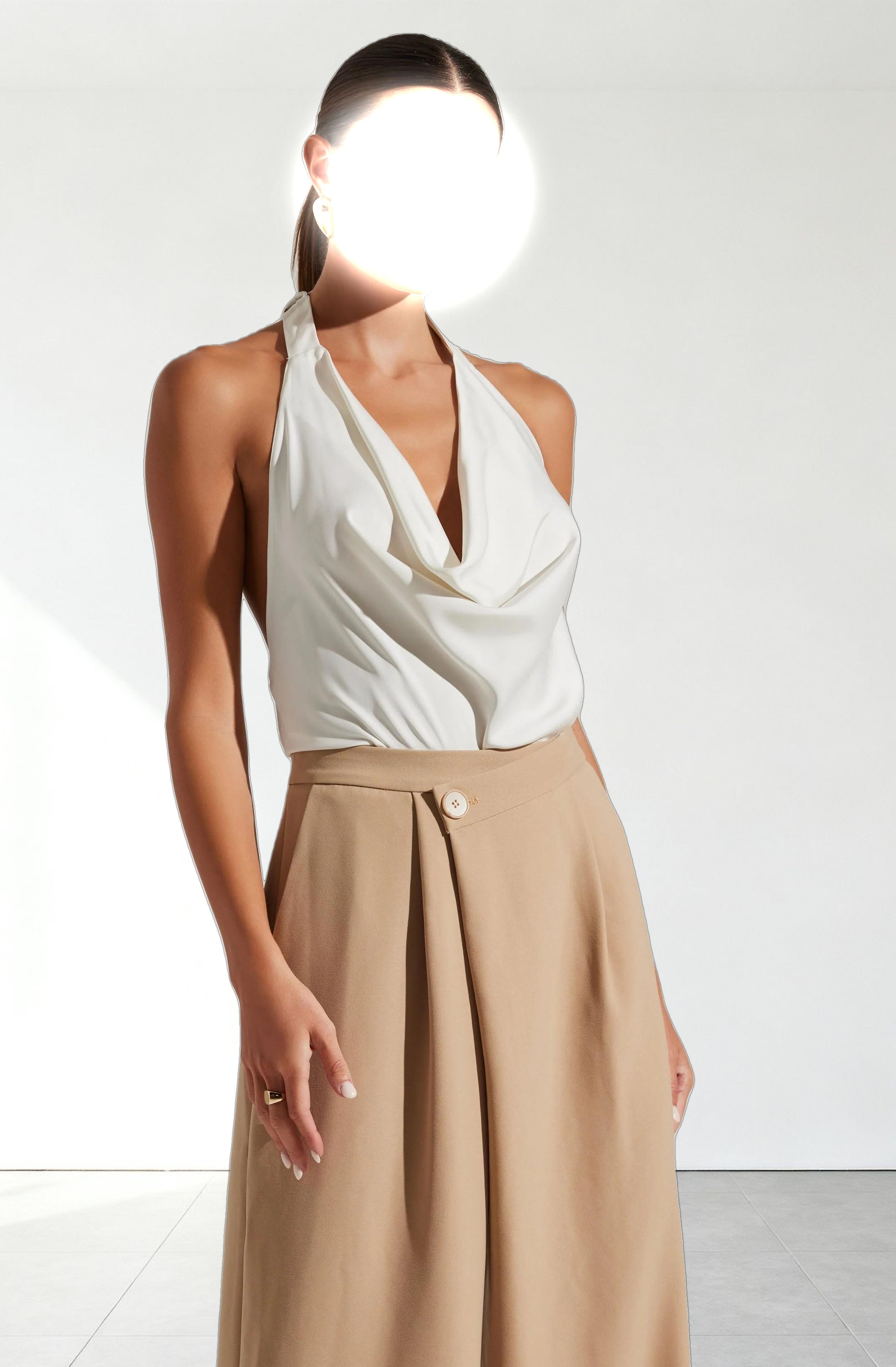 Aryn Cowl Neck Halter Jumpsuit