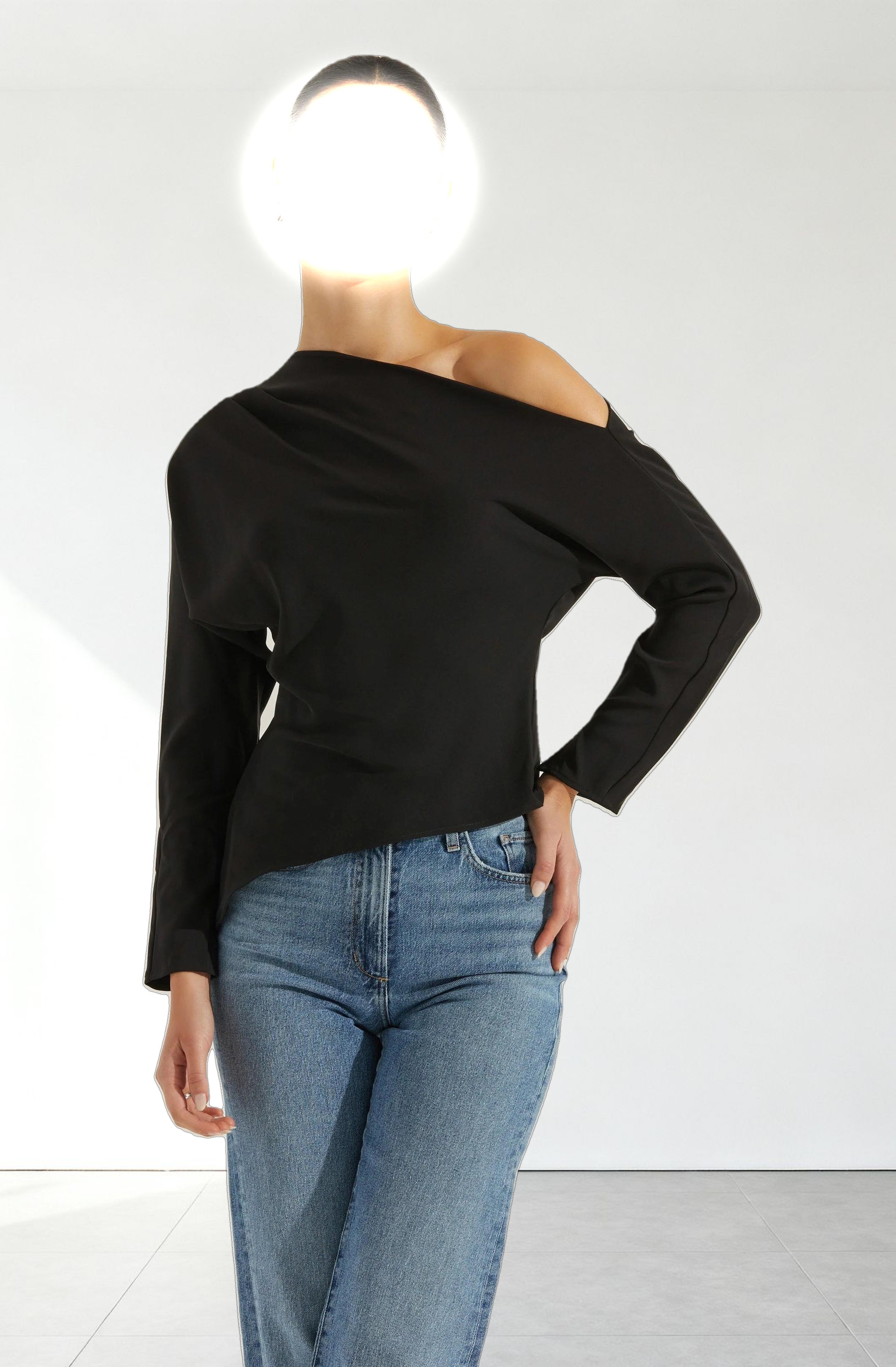 Orlia Off Shoulder Asymmetric Top